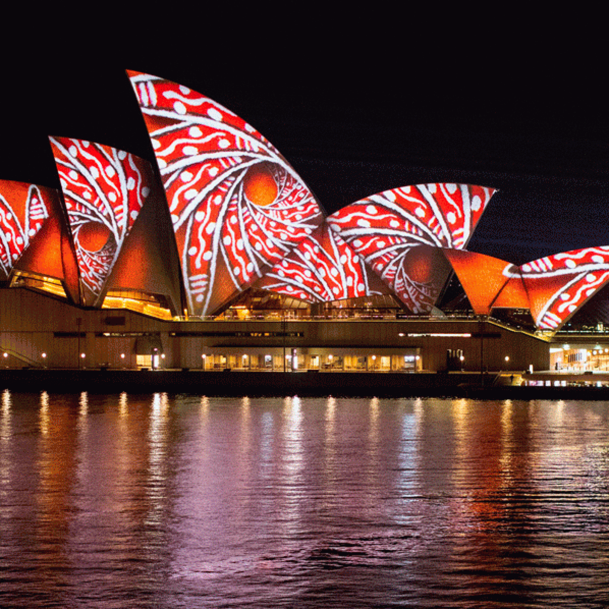 Weissrote Ornamente...(Vivid Sydney)