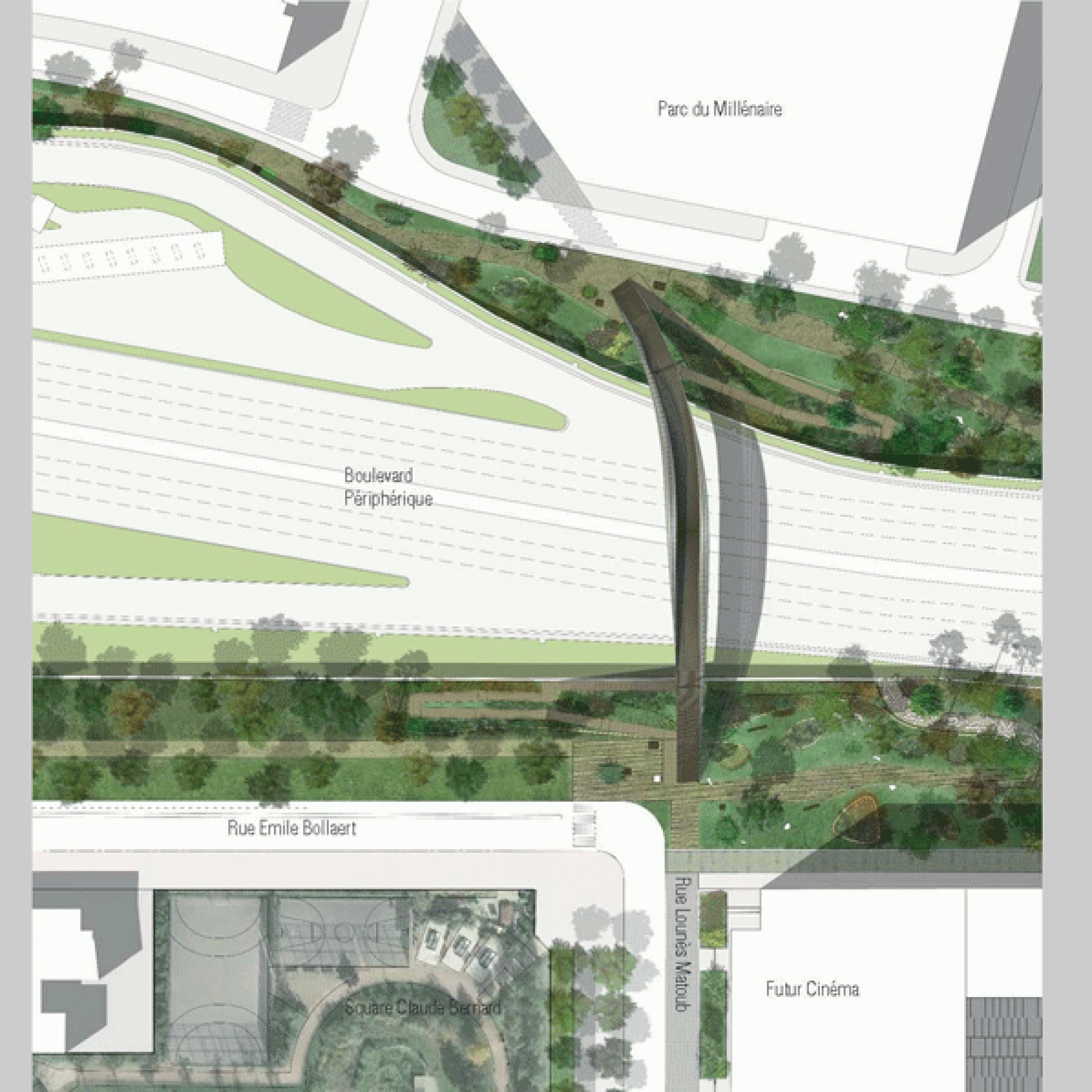 Zu beiden Seiten der Brücke befinden sich parkartig angelegte Gebiete. (zvg)