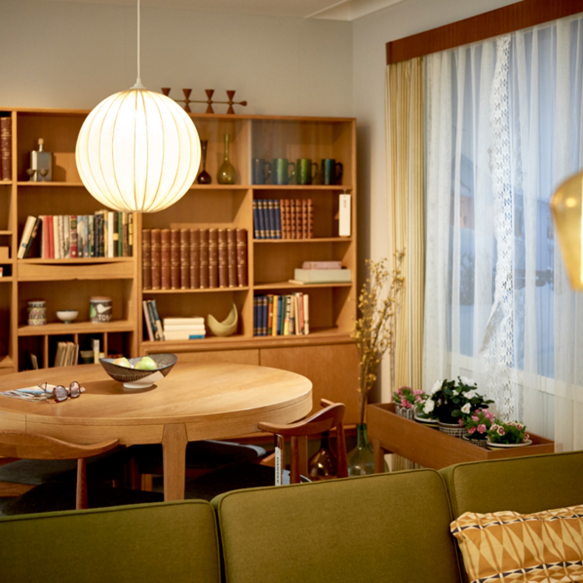 Wohnen mit Ikea in den 60er-Jahren: viel Holz und gedeckte Farben. (Inter IKEA Systems B.V. 2016 )