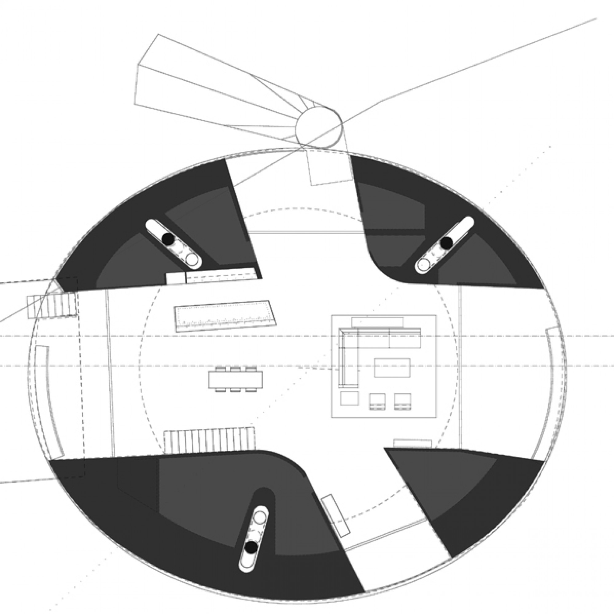 Grundriss des ersten Stockwerks.  ( Terry.Terry Architecture)