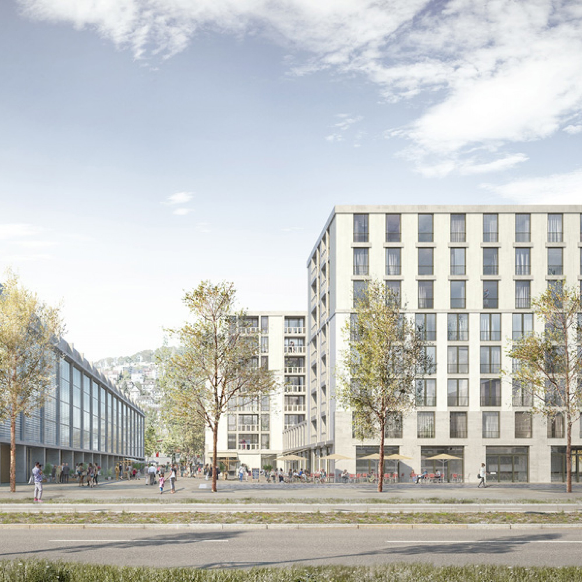 Der geplante Komplex für den gemeinnützigen Wohnungsbau.