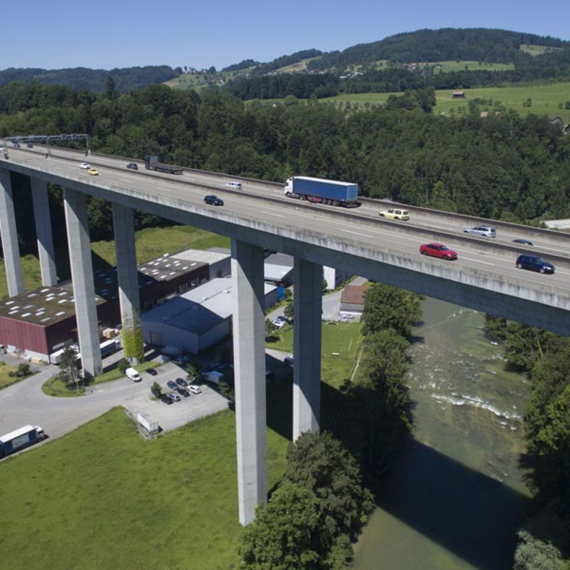 Die Stadtautobahn St. Gallen, Sitterviadukt.  (Foto: Imbach Baukommunikation)