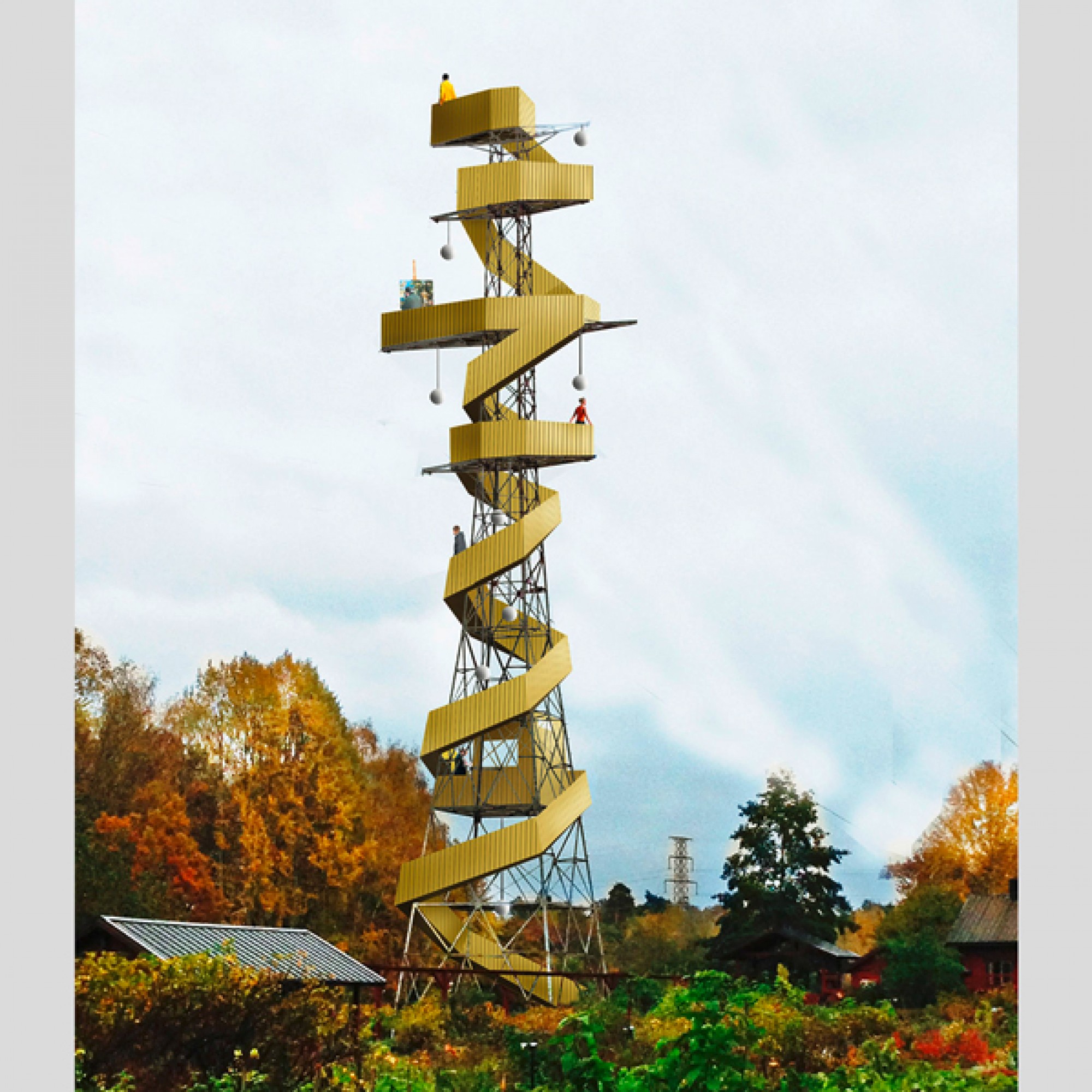 Bei dem umfunktionierten Turm konstrastiert der Stahl mit Treppen und Plattformen aus Holz. (zvg)