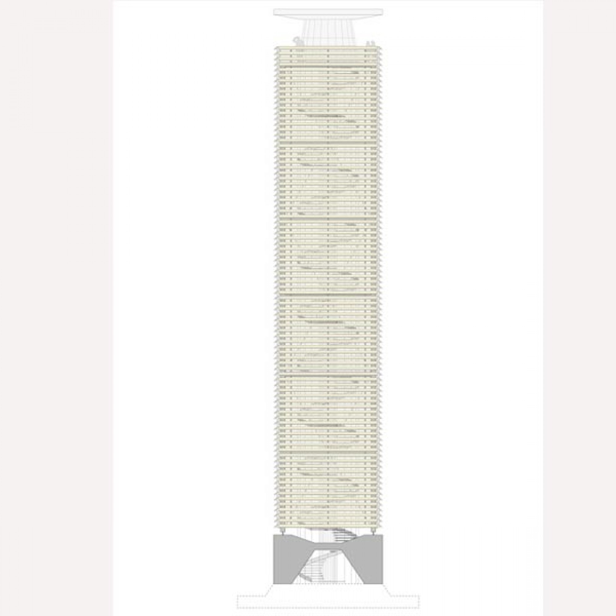 Die Teile des neuen Turms werden vormontiert und am Standort übereinander gesetzt.  (Visualisierung: Krattiger Engineering und Dransfeldarchitekten)