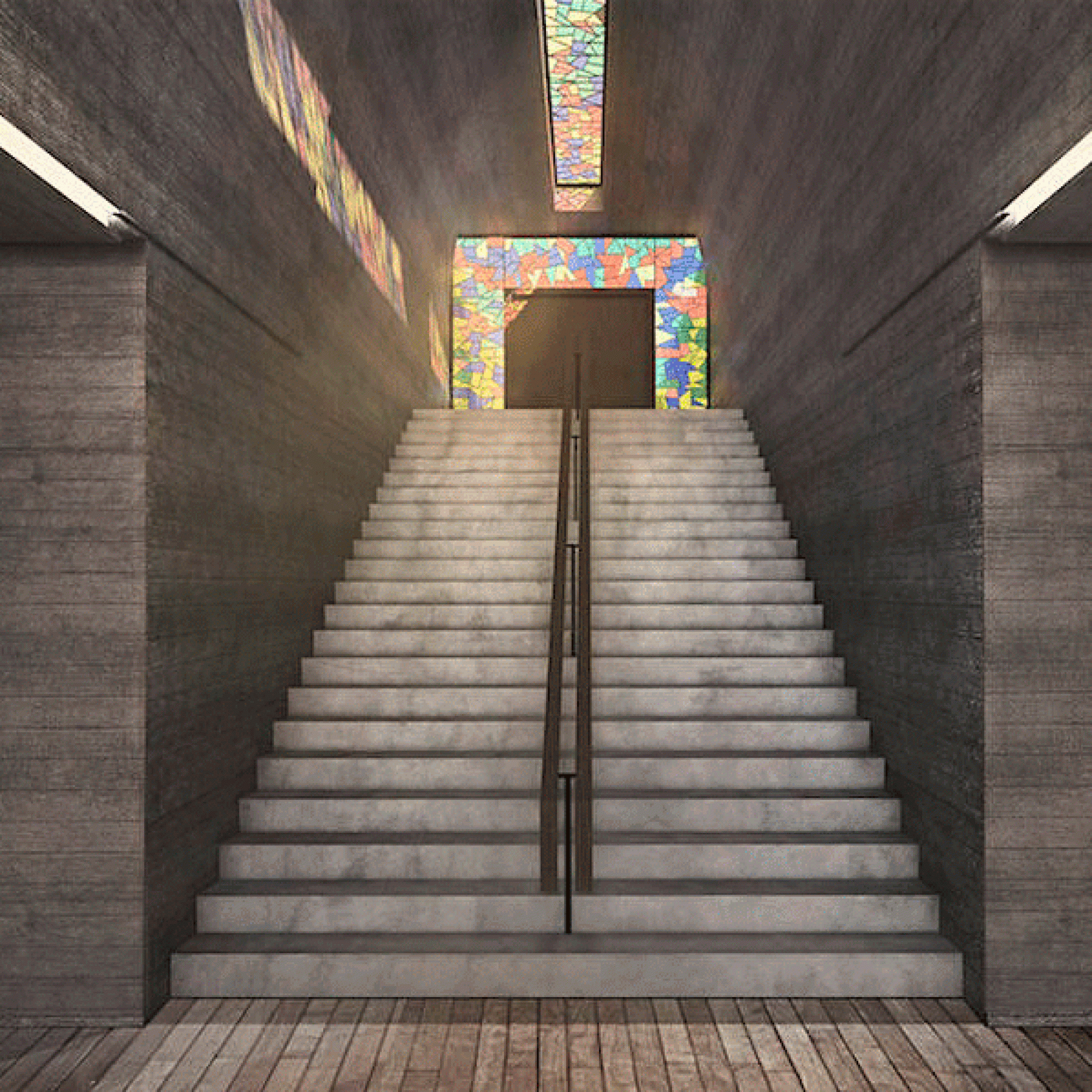 So stellen sich die Architekten die Treppe vor, die in die Kirche hinunter führt. (zvg)