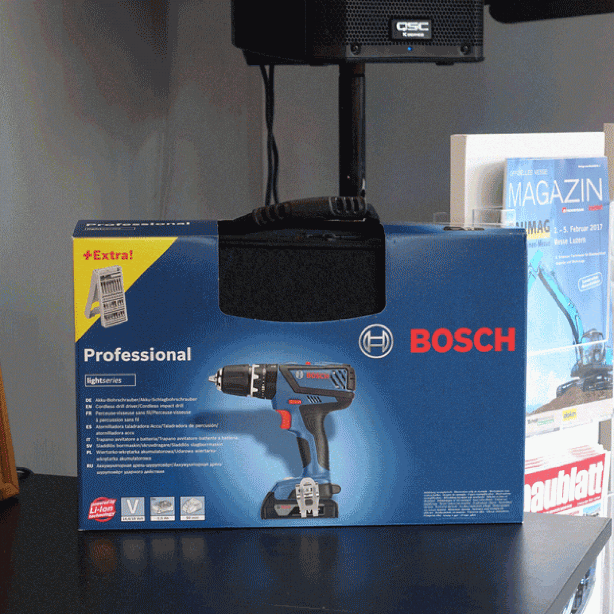 Das Bosch-Bohrmaschinen-Set. (Bild: Pascale Boschung)