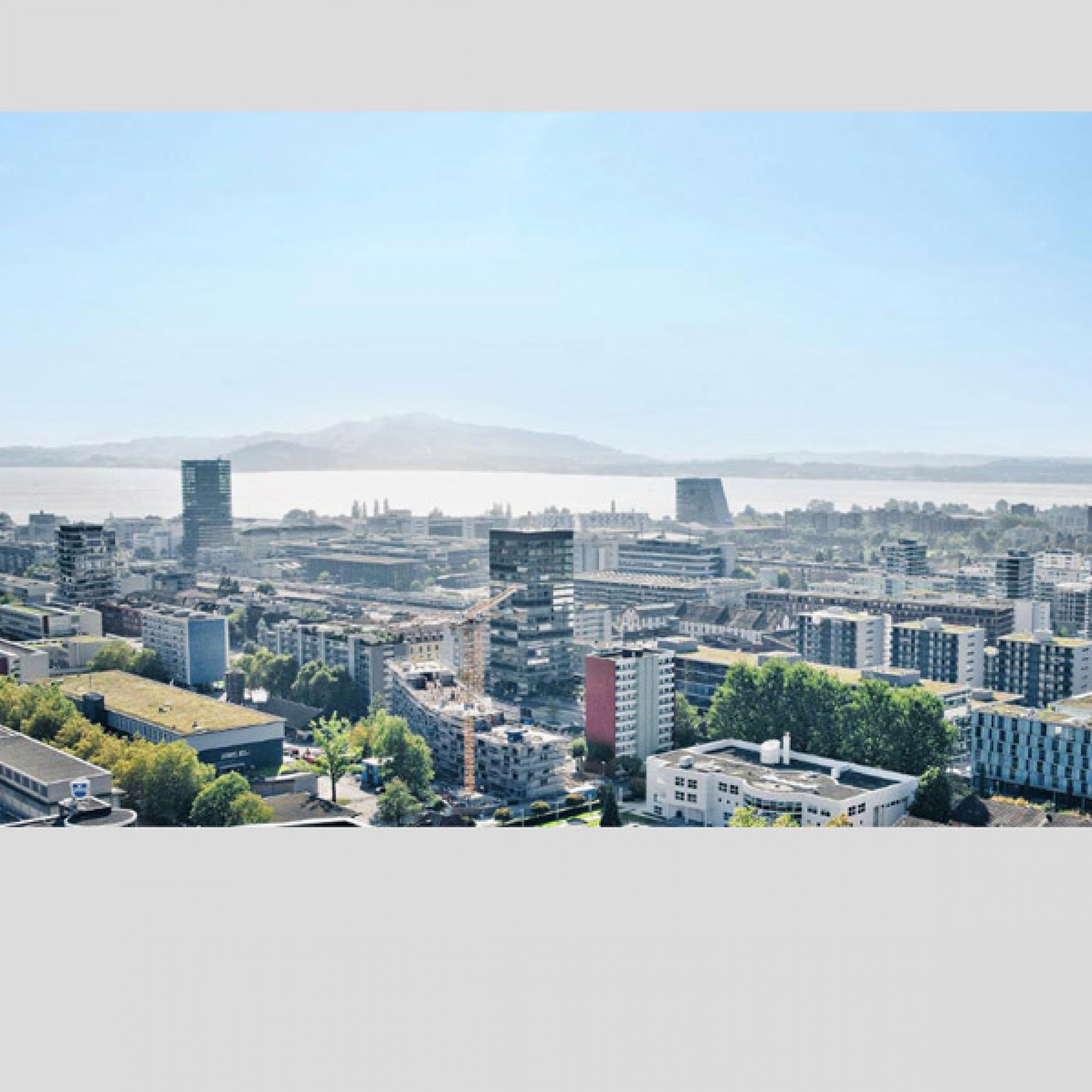 Zukünftig soll sich in Zug der Bau von Hochhäusern auf festgelegte Zonen begrenzen. (Visualisierung: Hasselblad H4D).