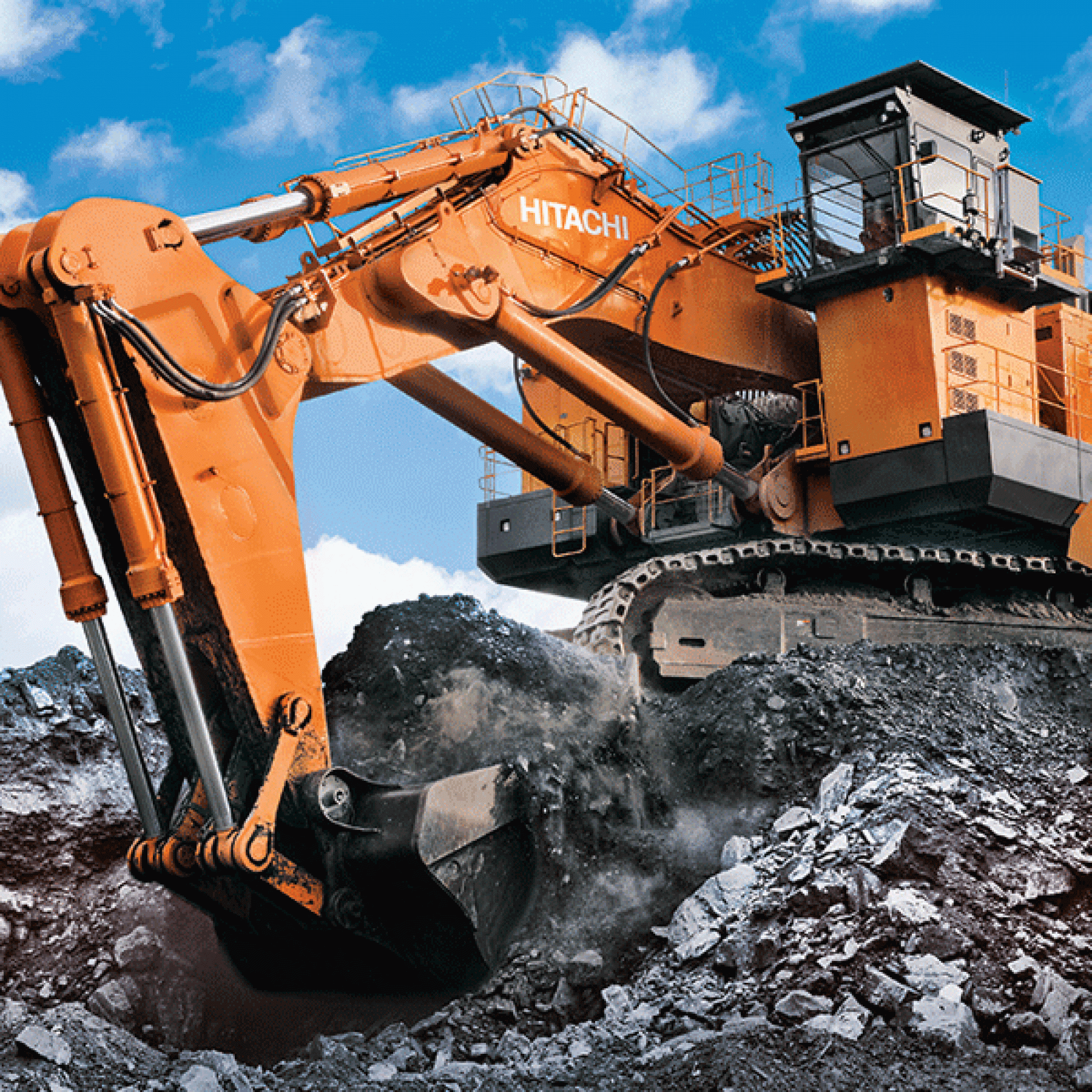 Platz 5: Hitachi EX 5600-6, 19,7 Meter hoch, 537 Tonnen schwer. (Hitachi)