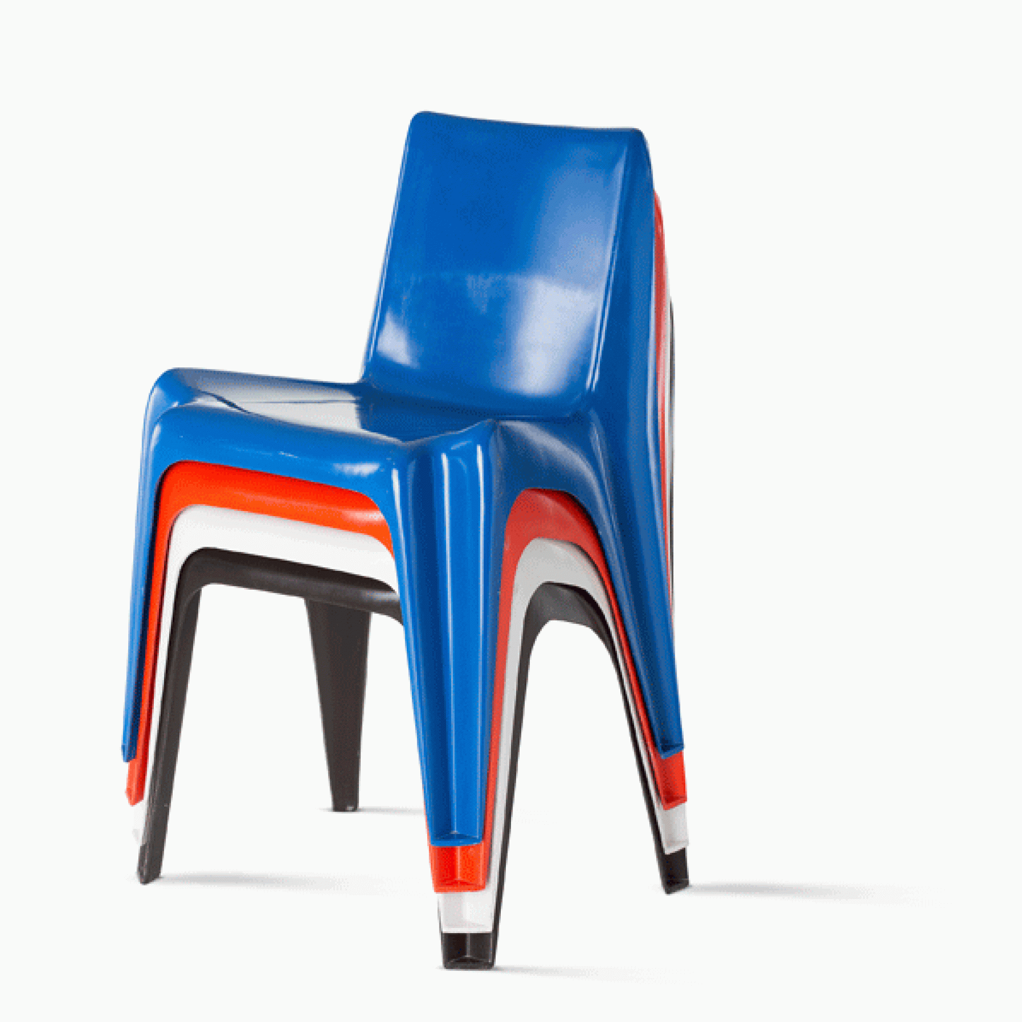 Helmüt Bätzners stapelbarer "Bofinger Stuhl" aus den Jahren 1964 bis 1968. (Jürgen Hans / Vitra Design Museum)