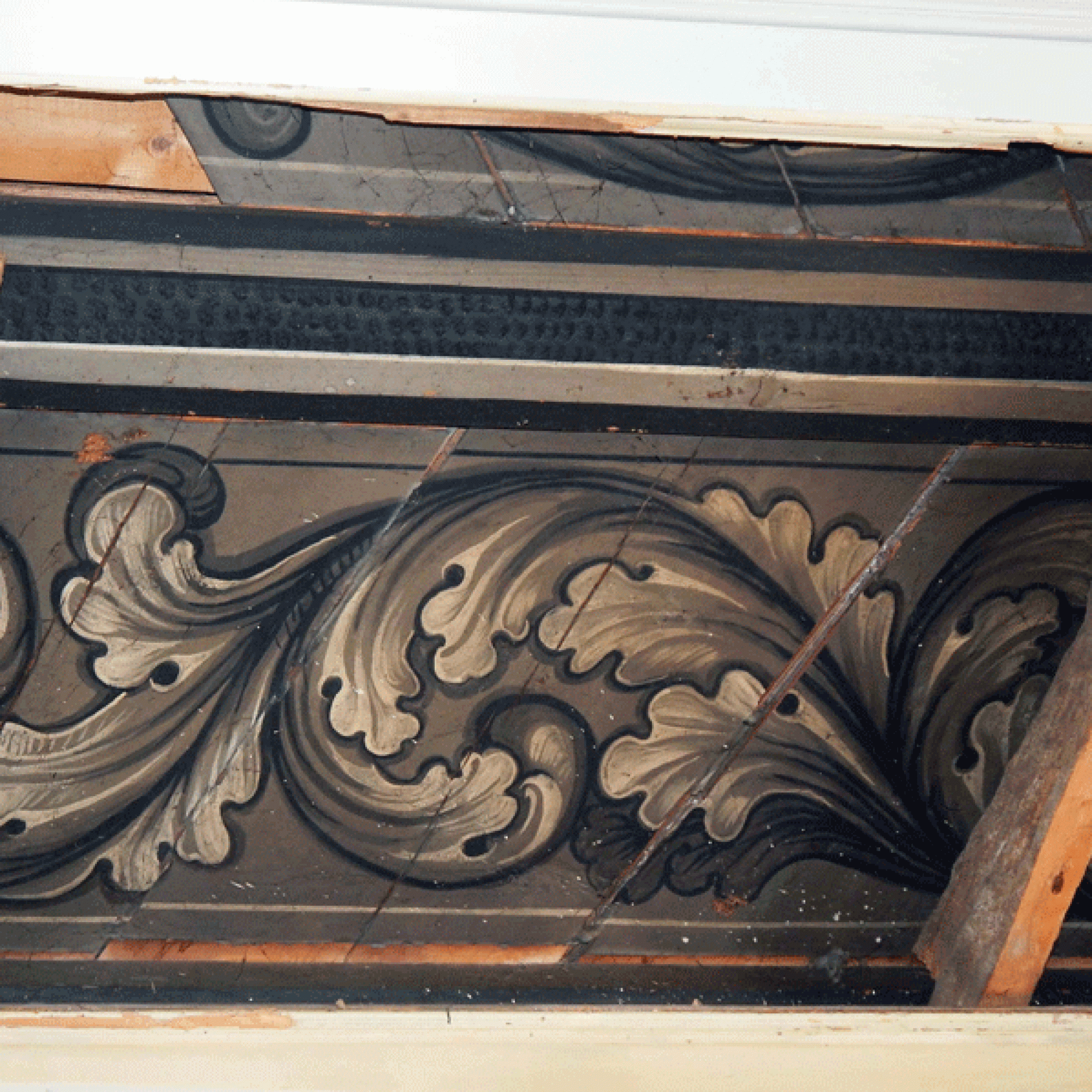 Detail der Deckenverzierungen. (Matthias Kilchofer, Fischer & Partner AG  Restauratoren)