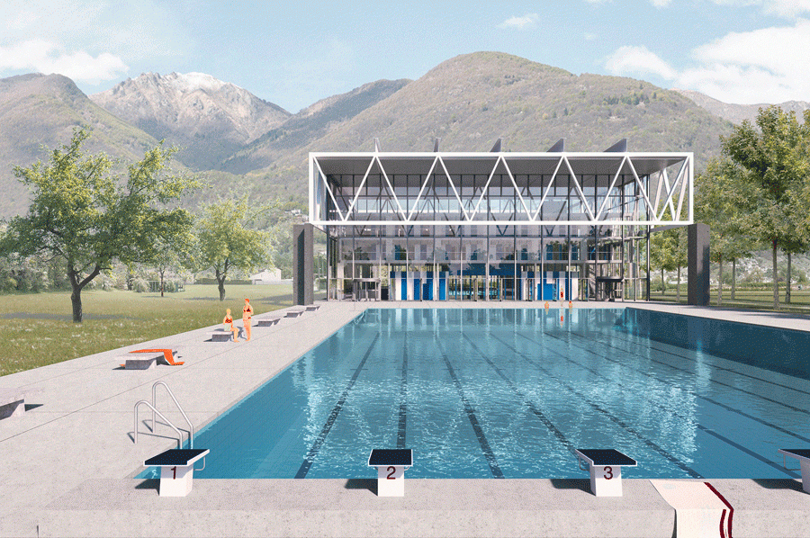Viel Glas und Licht: das ausgebaute Schwimmsportzentrum in Tenero. (zvg)