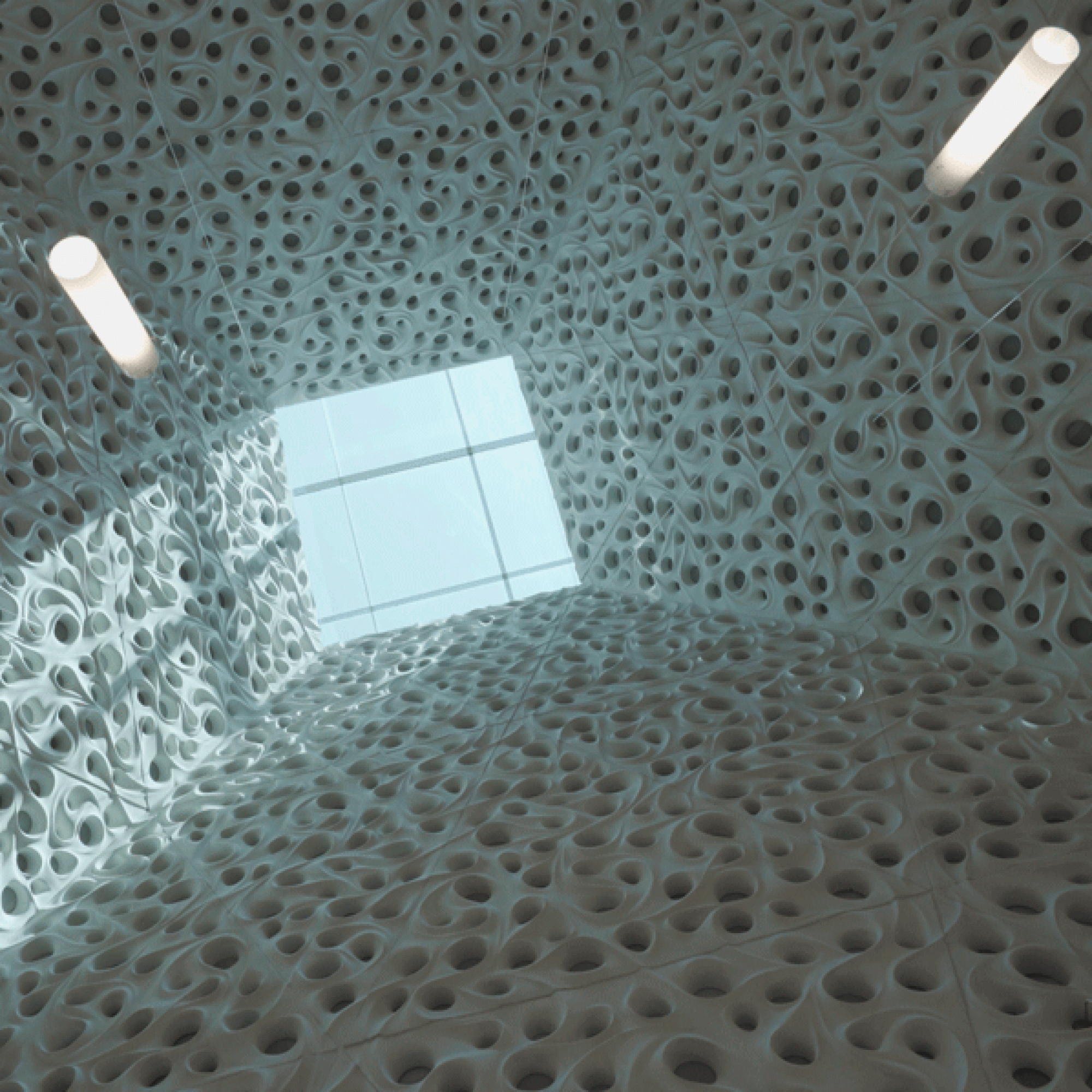 Die von Gramazio Kohler für Bearth & Deplazes und Durisch + Nolli Architekten gestalteten Kuppeln des Bundesstrafgericht in Bellinzona. (Digital Arts Association)