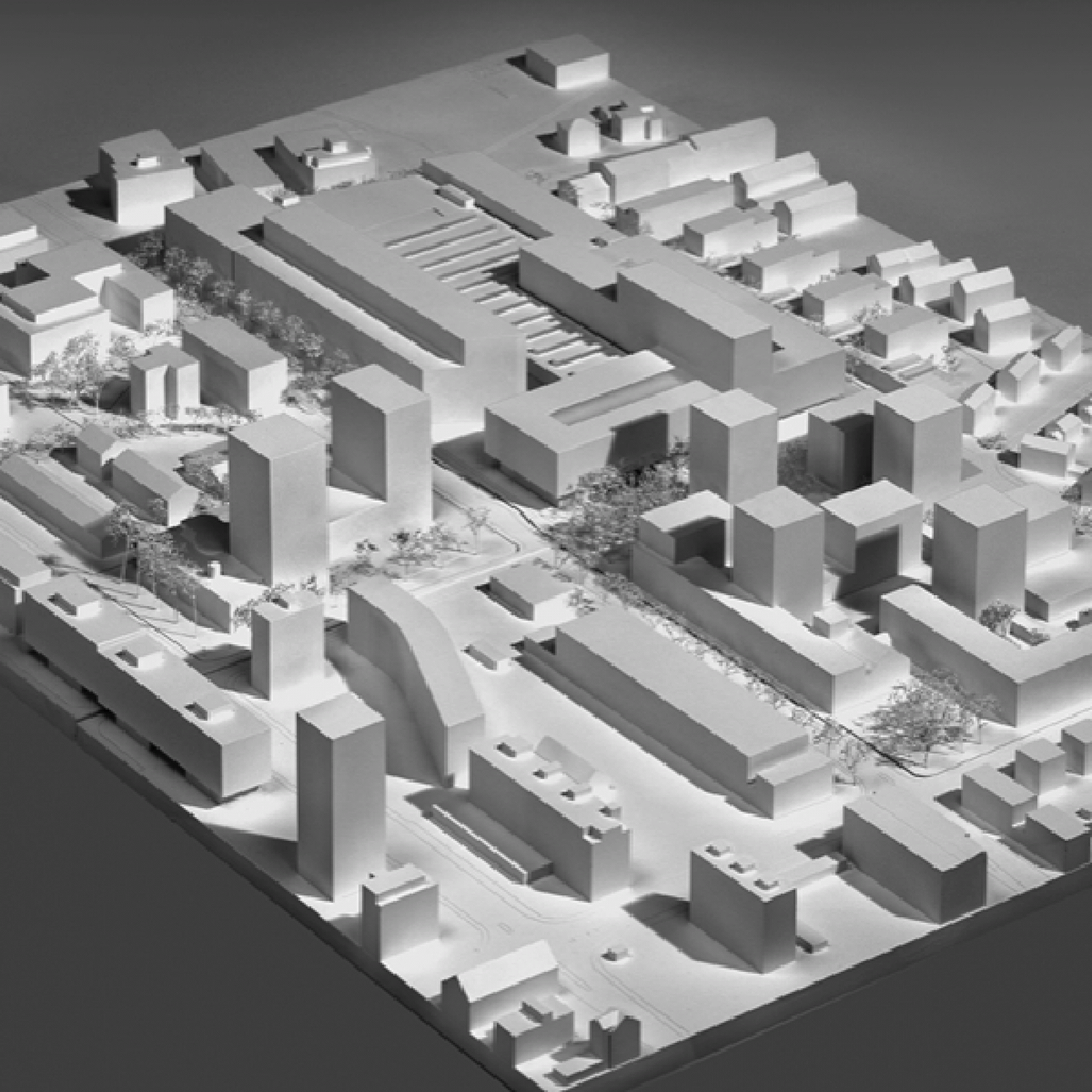 Modell des Technologie-Clusters aus der siegreichen Studie (Bilder Hosoya Schäfer Architects AG, Zürich)