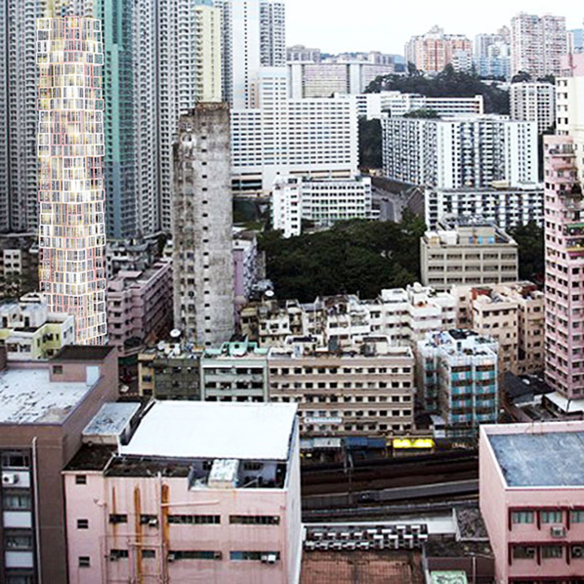 ...inmitten des Turmdickichts Hongkongs.  (Visualisierung (Kwong Von Glinow / beebreeders.com)