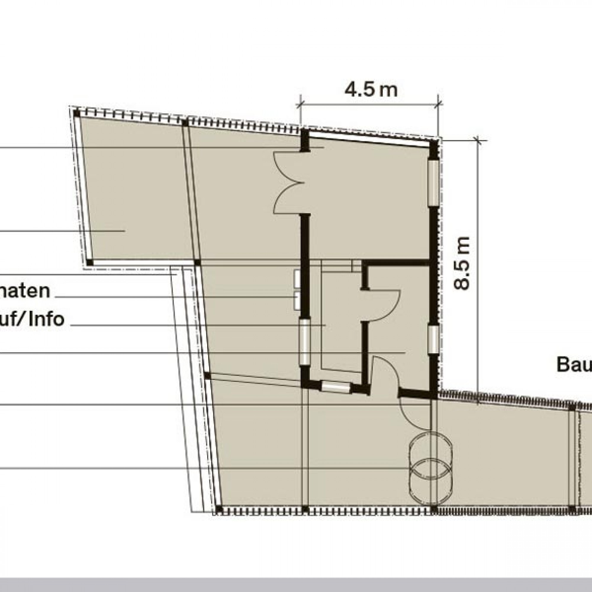 Grundriss des geplanten Empfangszentrums.