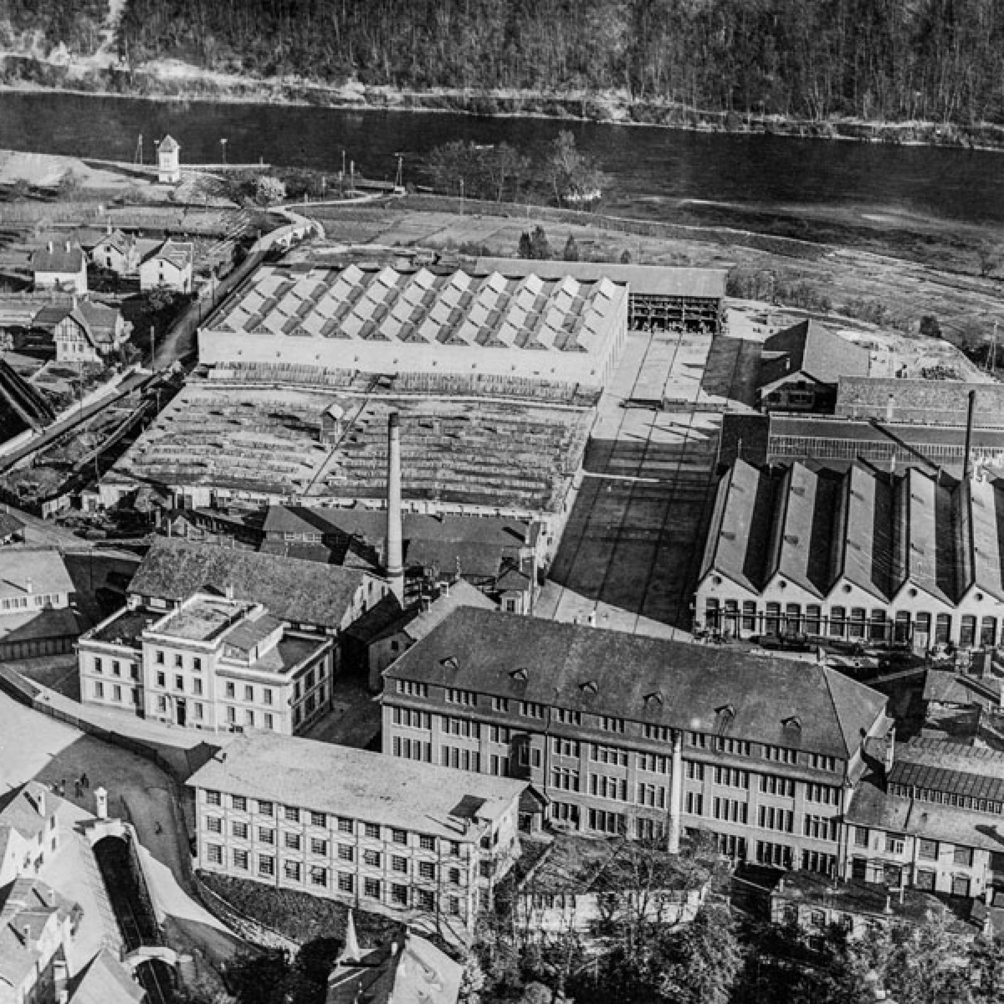 Das SIG Areal Neuhausen zwischen 1918 und 1937.