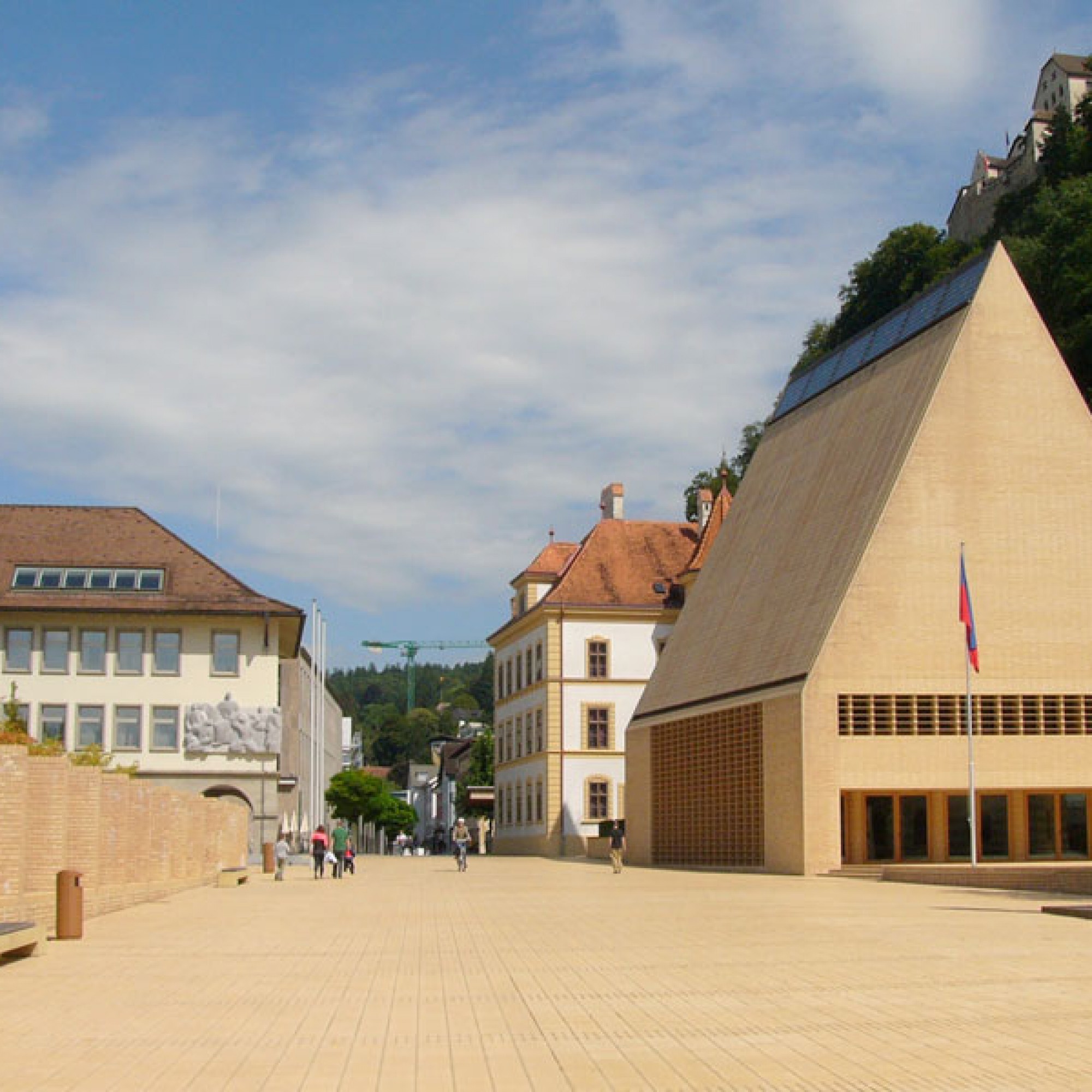 Das Hohe Haus im Regierungsviertel von Vaduz.