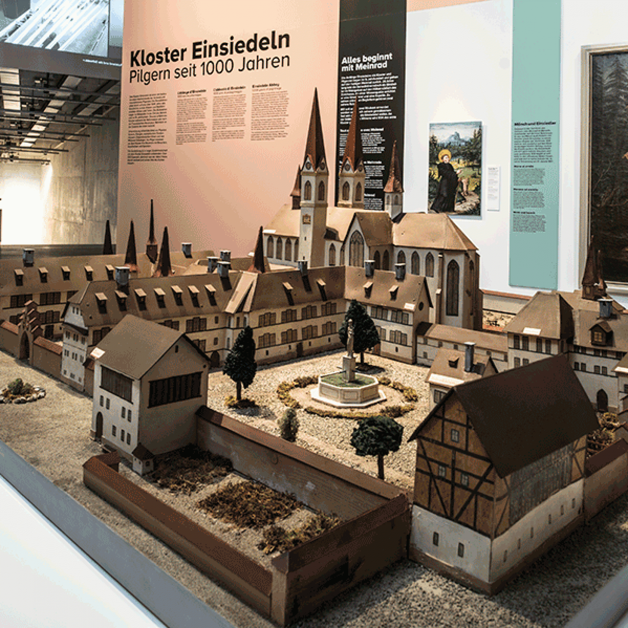 Das Modell des Klosters in der Ausstellung. 