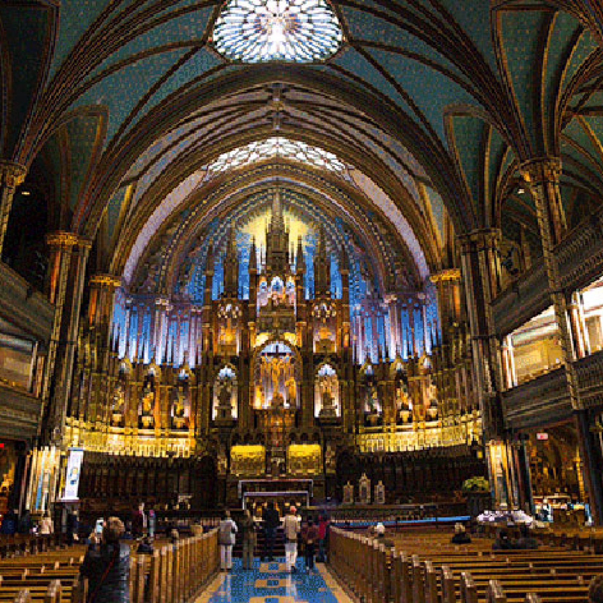 Das Innere der Notre-Dame de Montréal.
