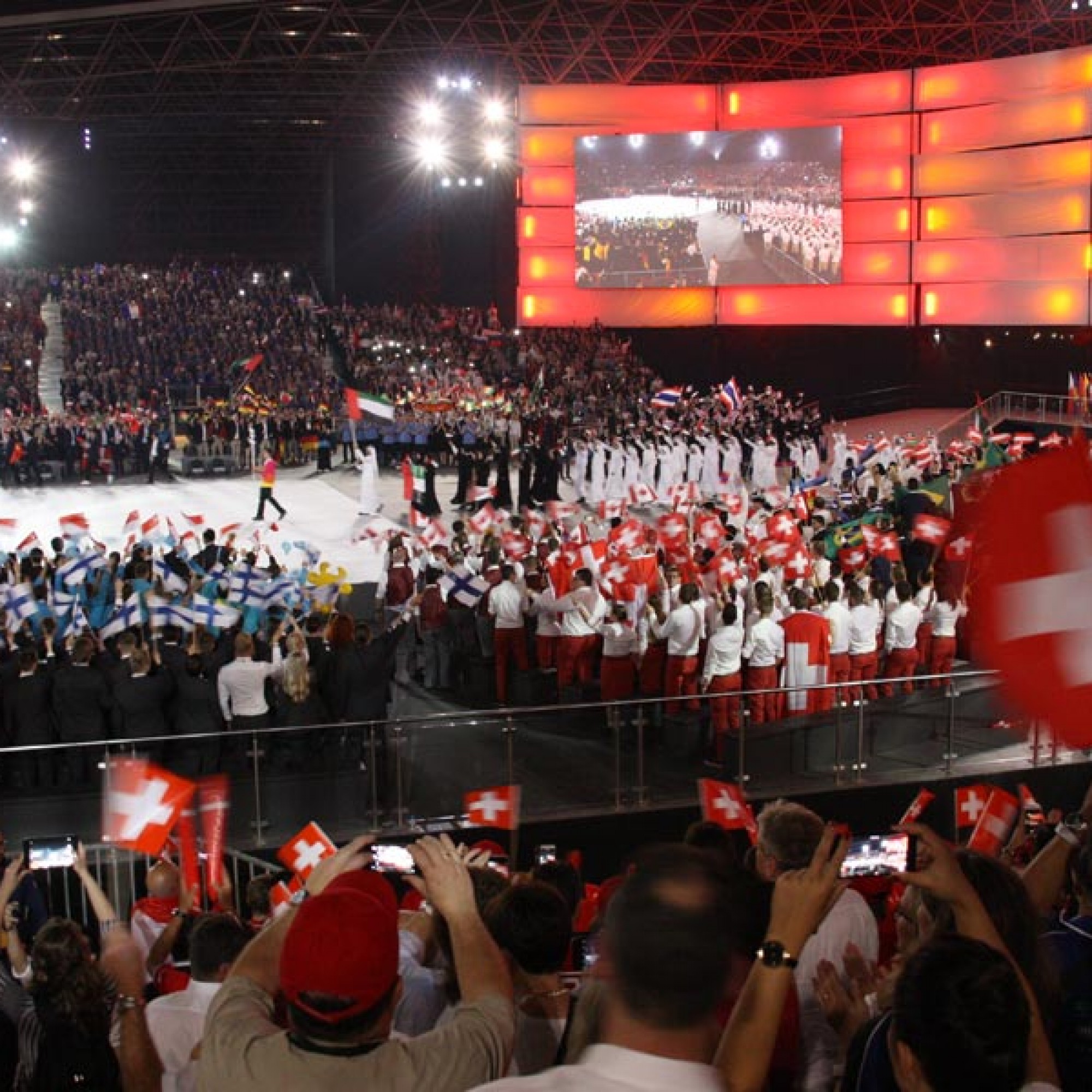 Eröffnungsfeier der Worldskills in Abu Dhabi am Samstag.