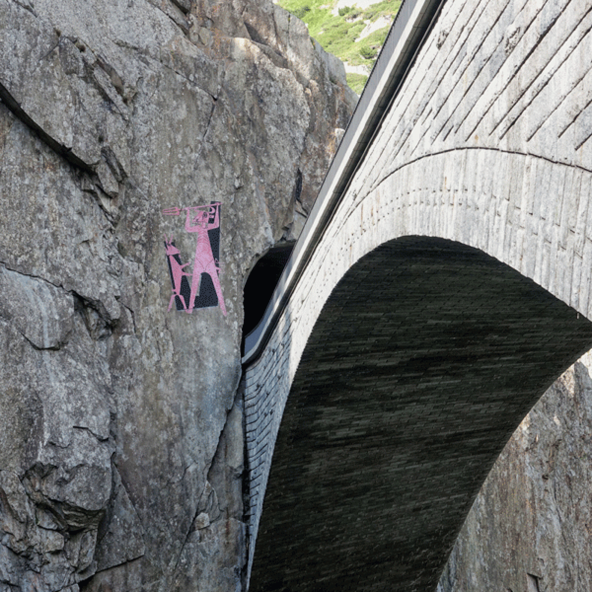 Die Teufelsbrücke bei der Schöllenenschlucht.