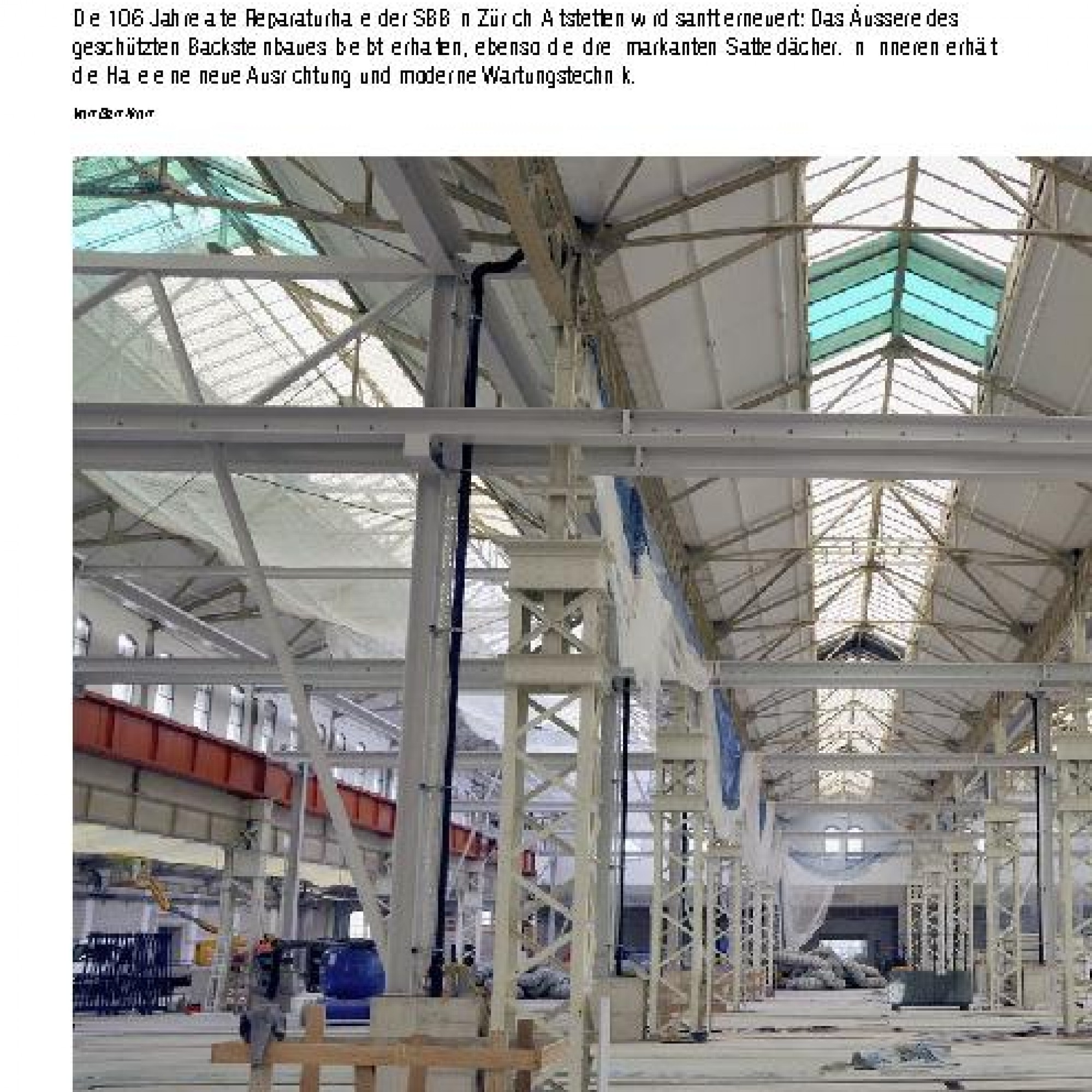 Sanierung SBB Reparaturhalle Neues Leben Unter Dem Satteldach Baublatt
