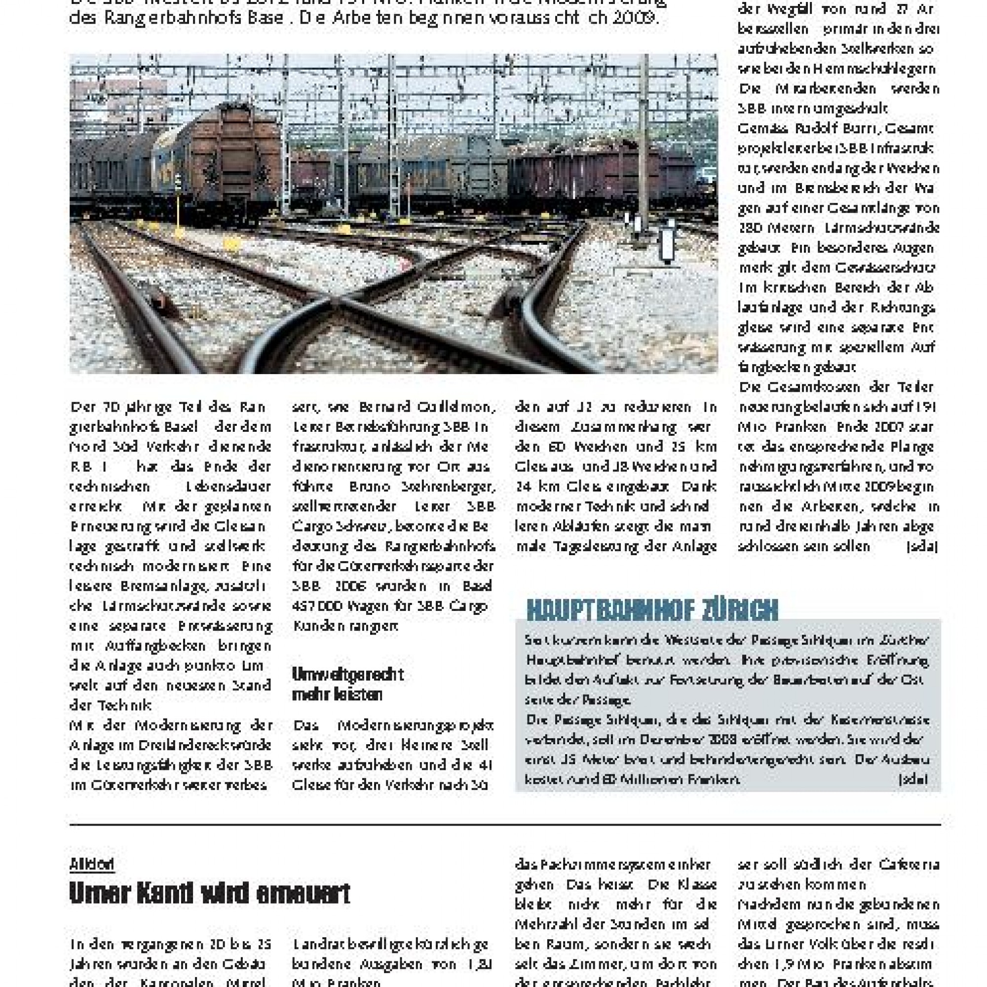 SBB Basler Drehscheibe Wird Erneuert Baublatt