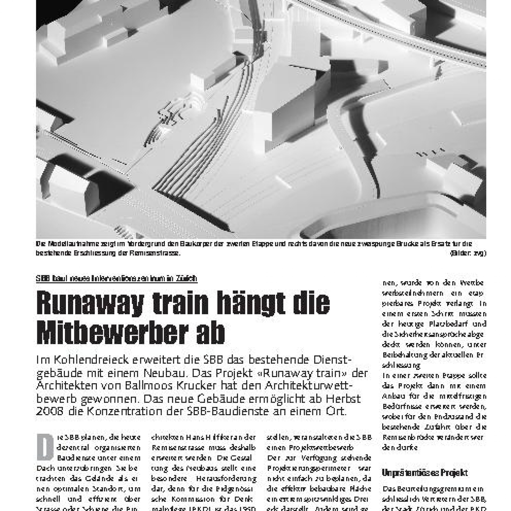 SBB Baut Neues Interventionszentrum In Z rich Runaway Train H ngt Die 