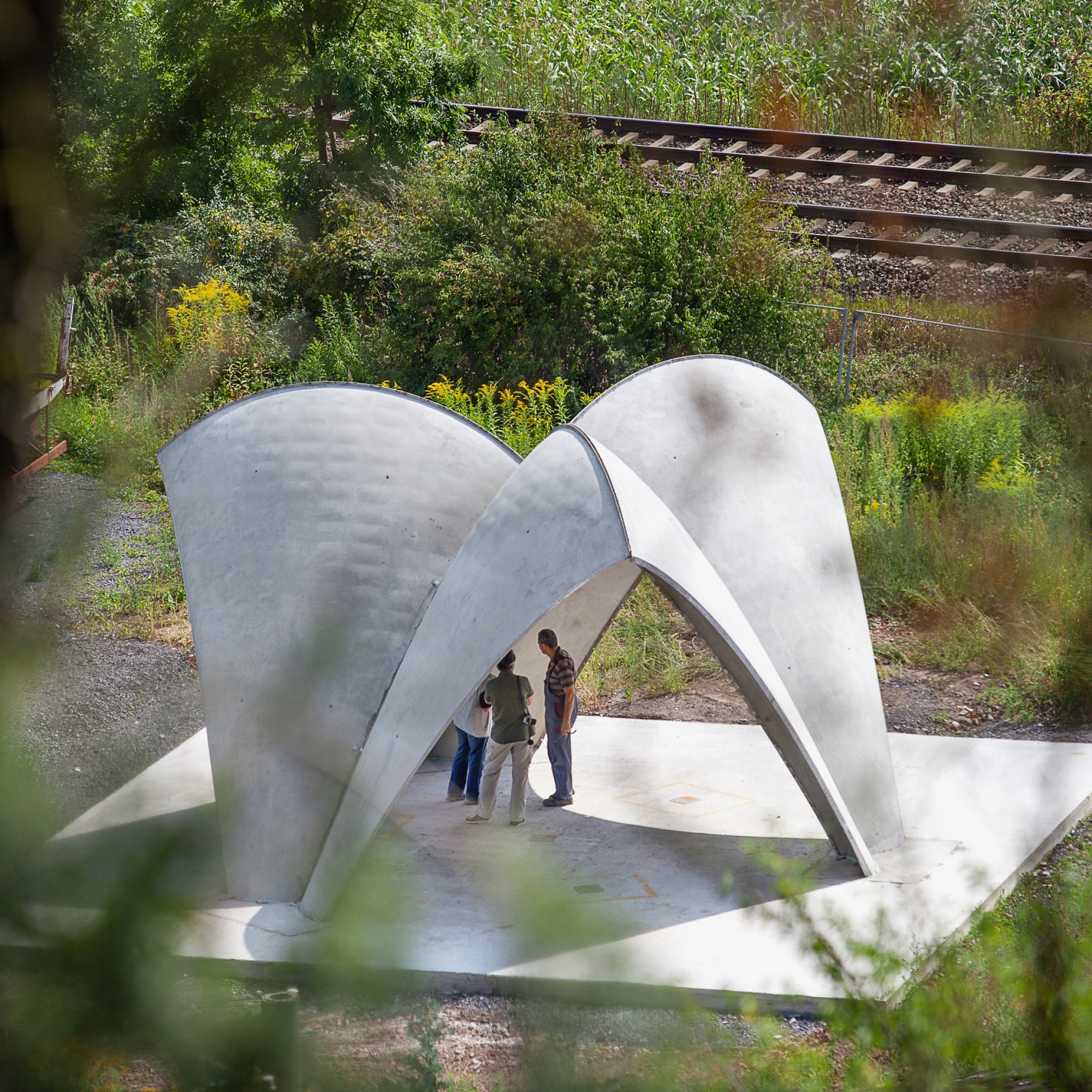 Der Pavillon im deutschen Kahla ist ein Leichtbau aus Carbonbeton.