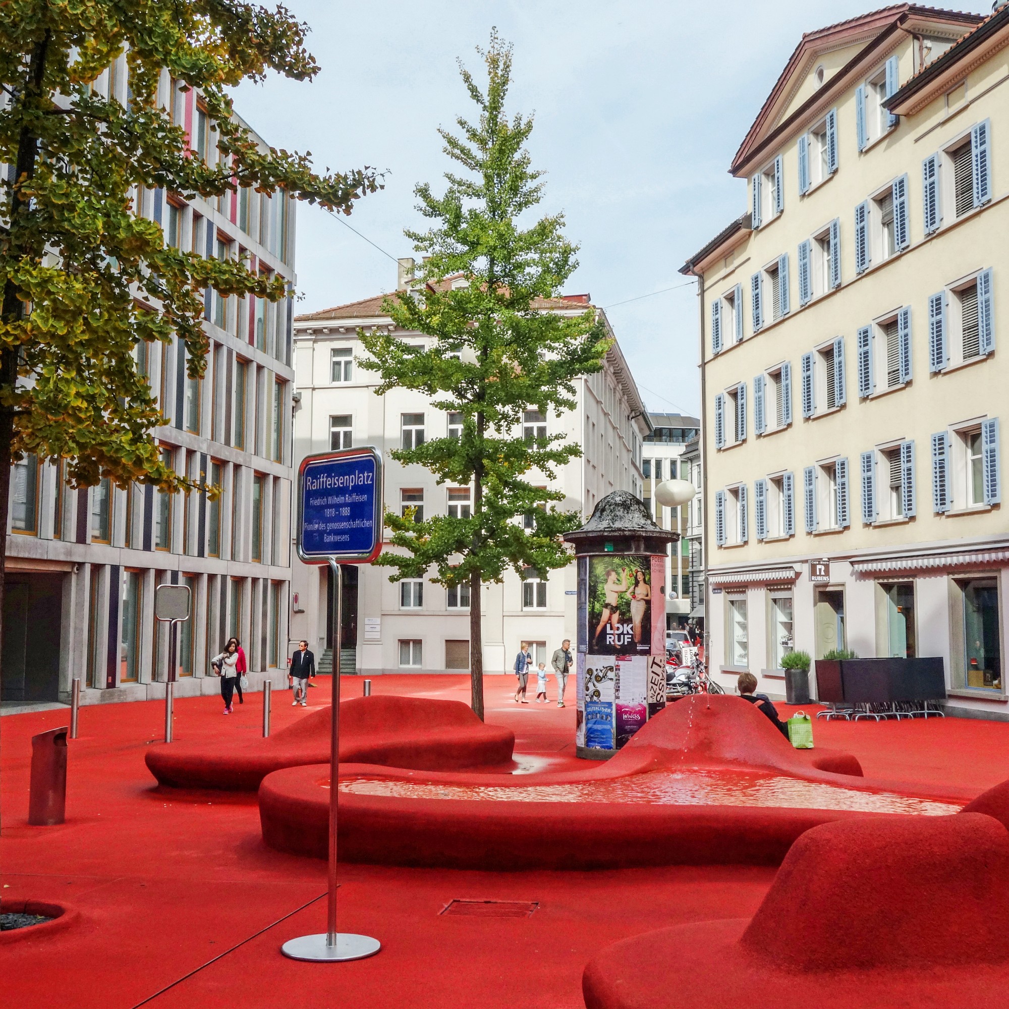 Roter Platz in Wil, St. Margrethen in St. Gallen