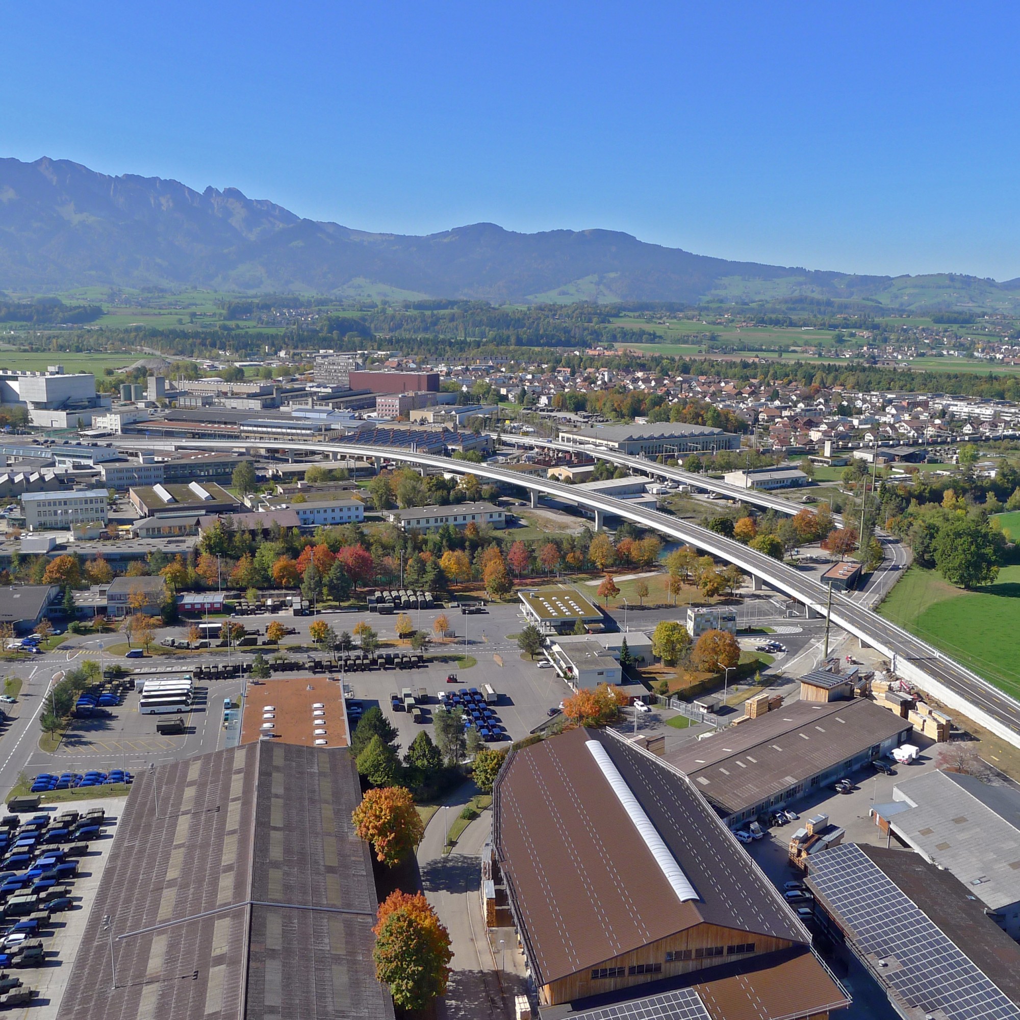 Die Alpenbrücke ist das Herzstück des Bypasses Thun Nord.