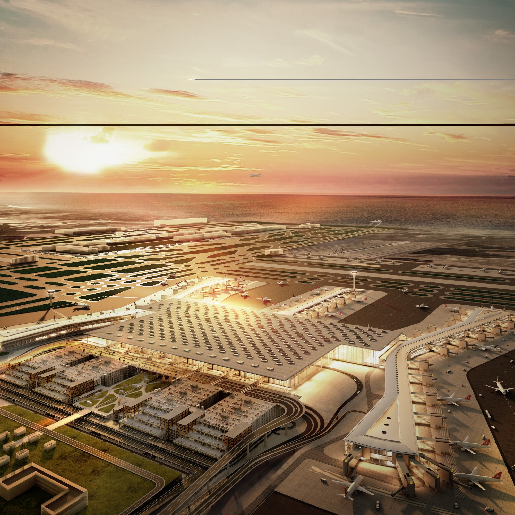 So soll der Istanbul New Airport dereinst aussehen.