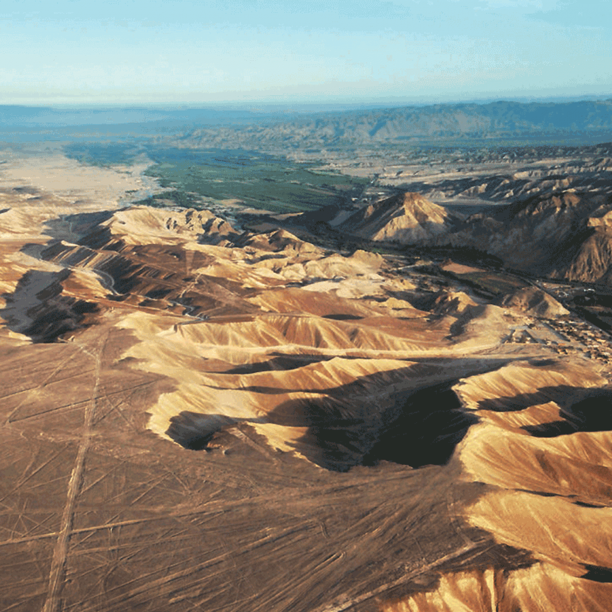 Landschaft im Nasca-Gebiet. 