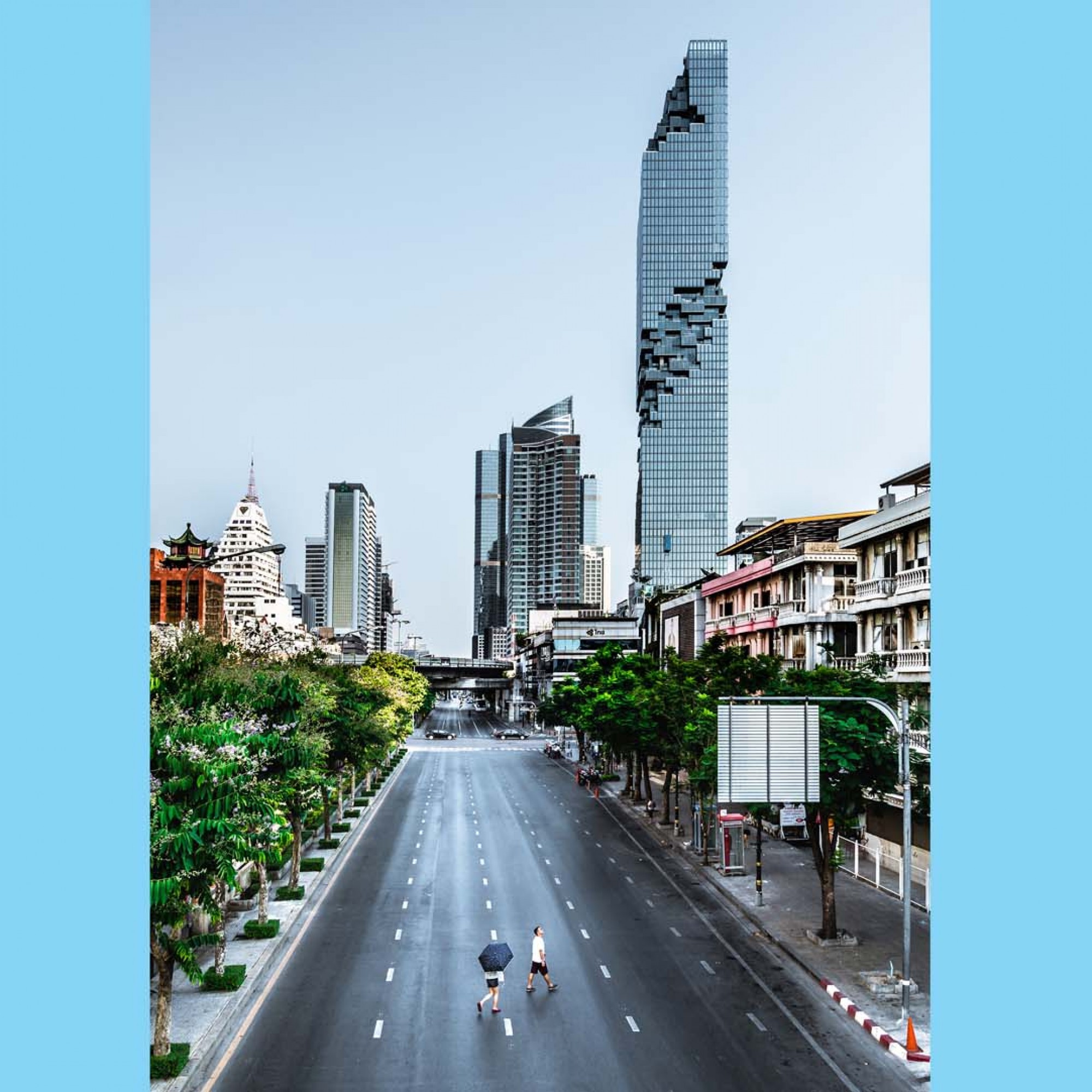 Platz 4: MahaNakhon in Bangkok, Thailand von Buro Ole Scheeren Group through HLS, Höhe 314 Meter, 77 Etagen.