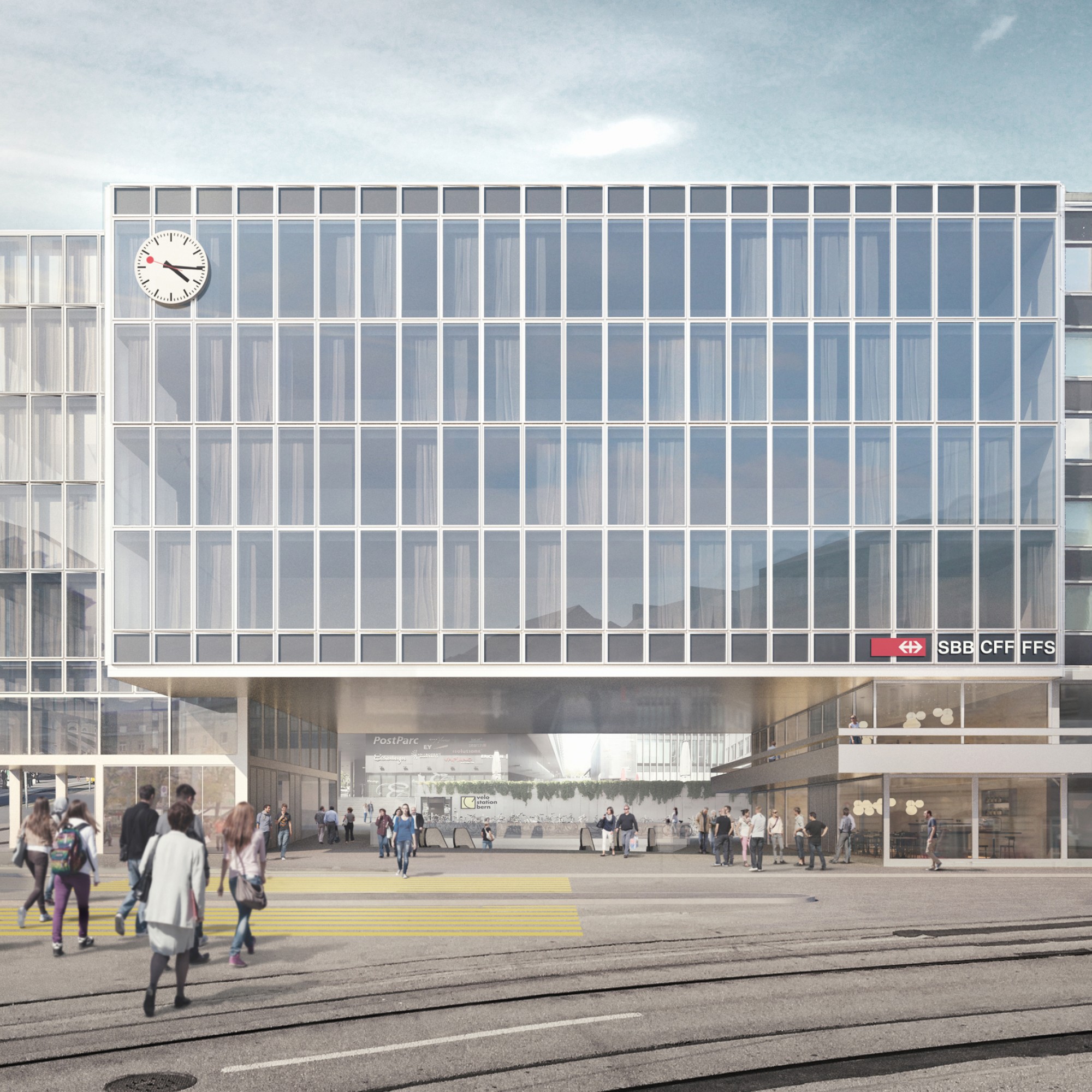 So soll der neue Bahnhofzugang Bubenberg (Mitte) am Berner Hauptbahnhof dereinst aussehen.