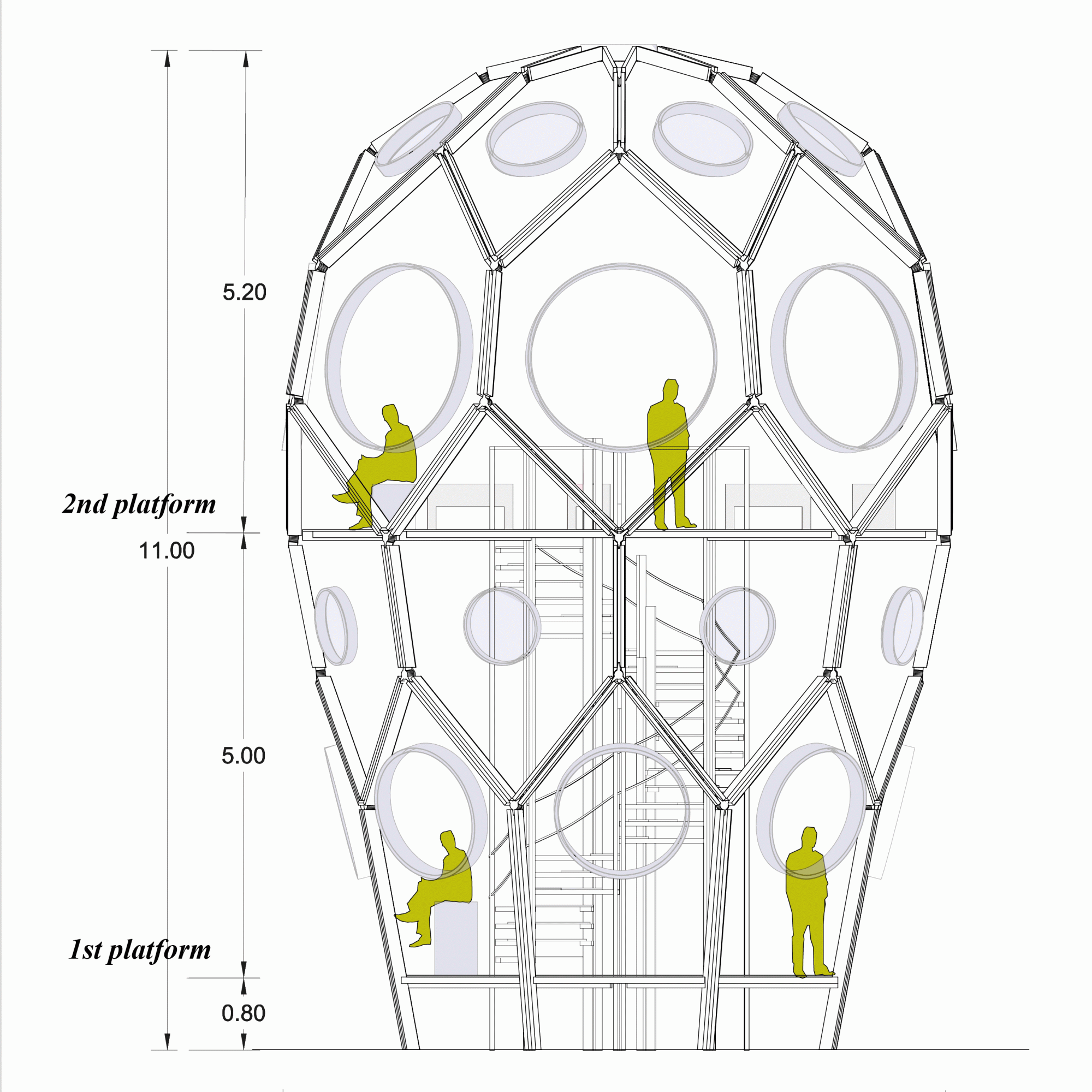 Vogelbeoachtungsstation. (Plan)