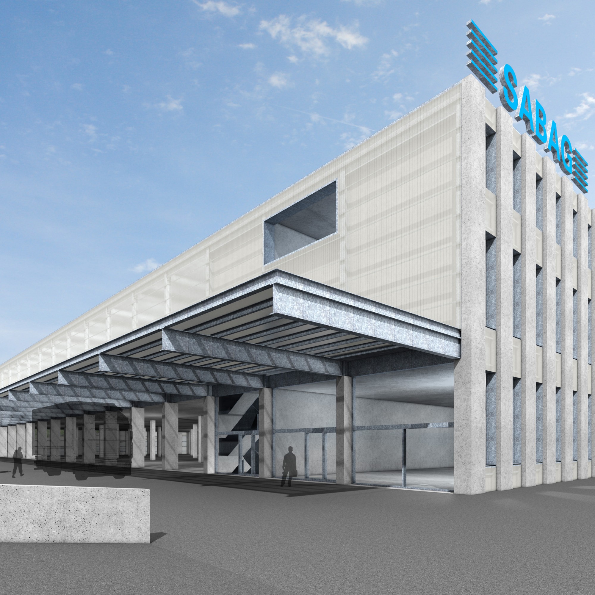Visualisierung: Das neue Lager- und Logistikzentrum der Sabag Basel AG.