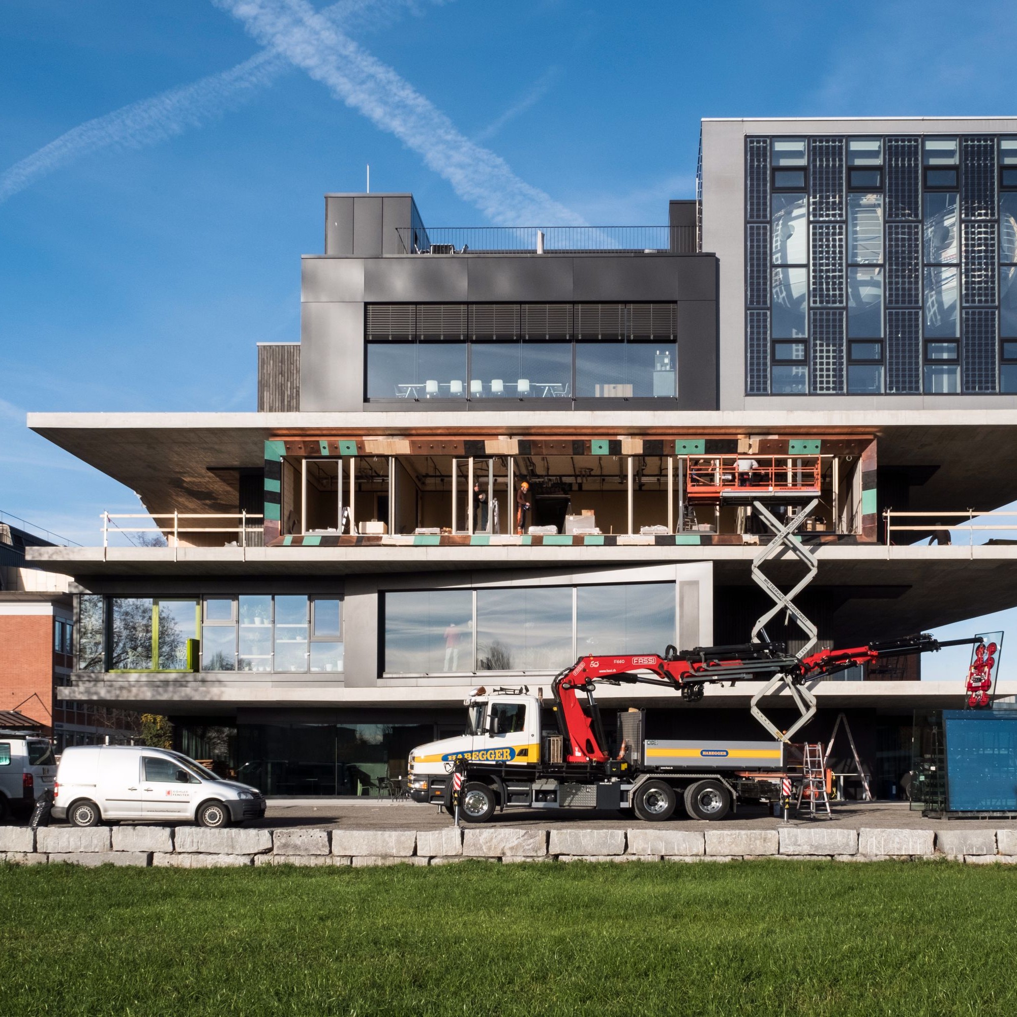 Die Module der Unit sind auch über die Fassade gekoppelt.