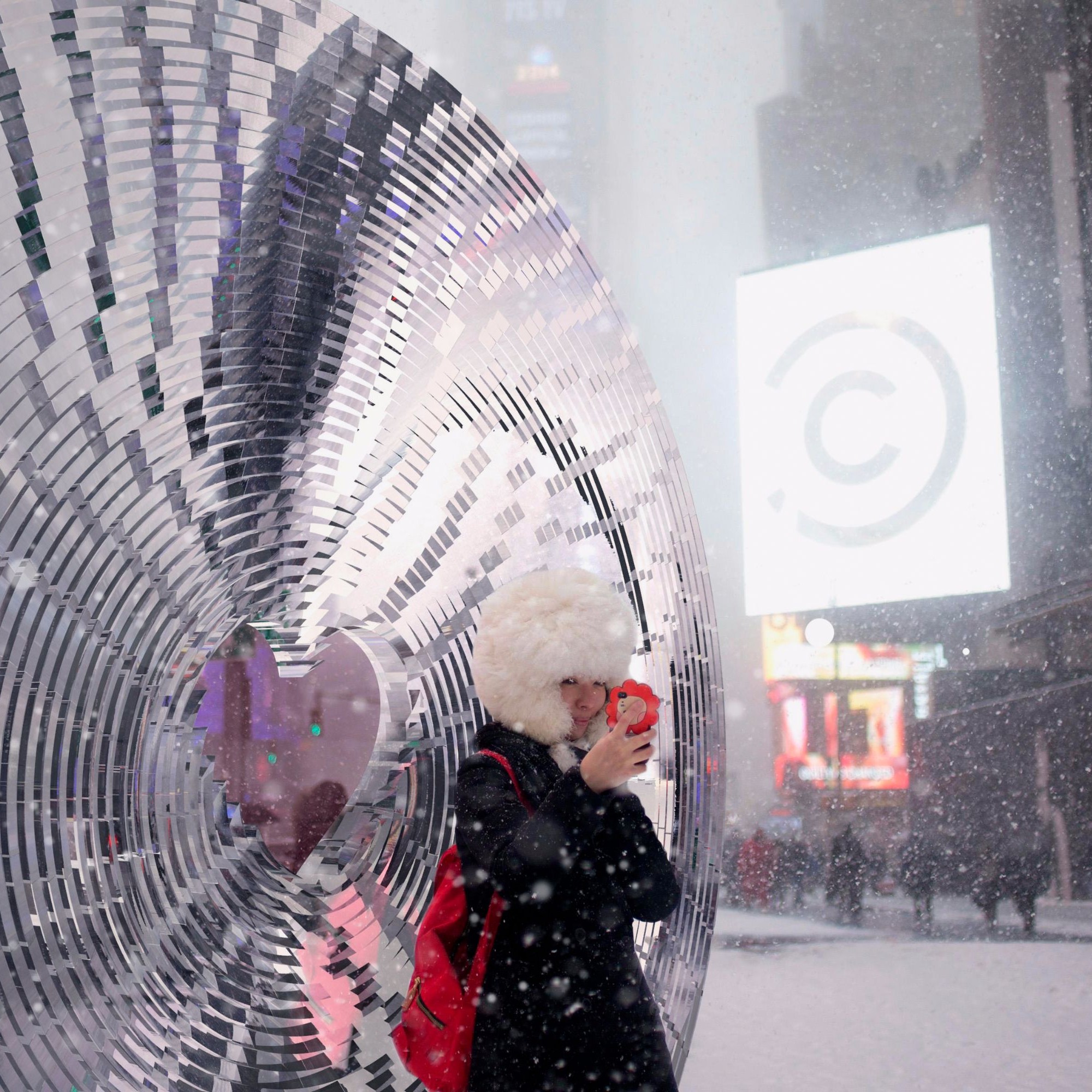 Das «Fenster des Herzens» auf dem Times Square in New York.