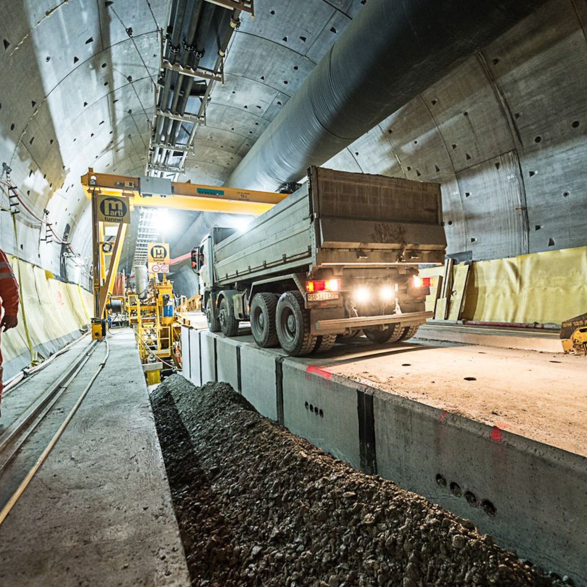 Bauarbeiten für den Belchen-Sanierungstunnel