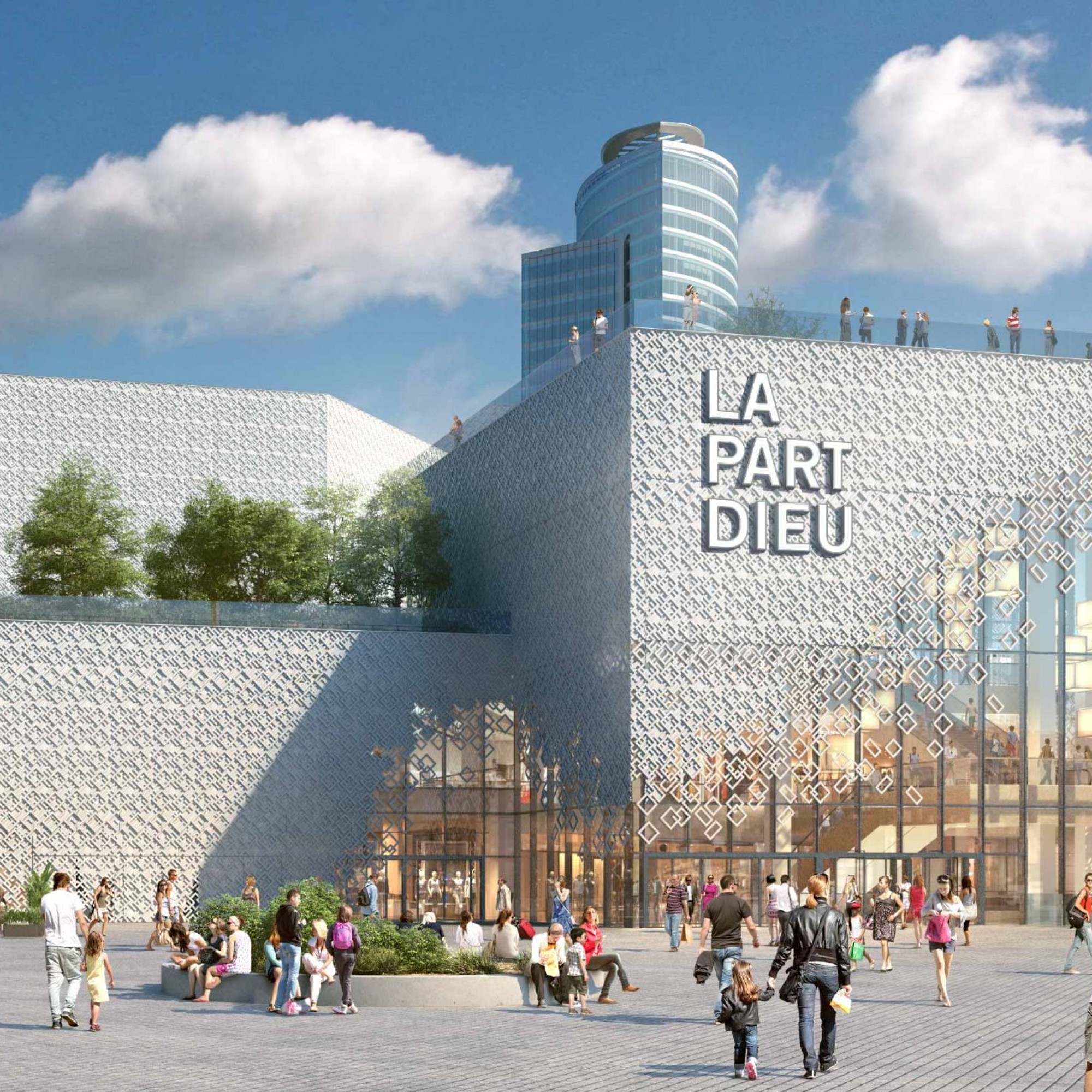 Visualisierung, Shopping-Center Part-Dieu in Lyon.