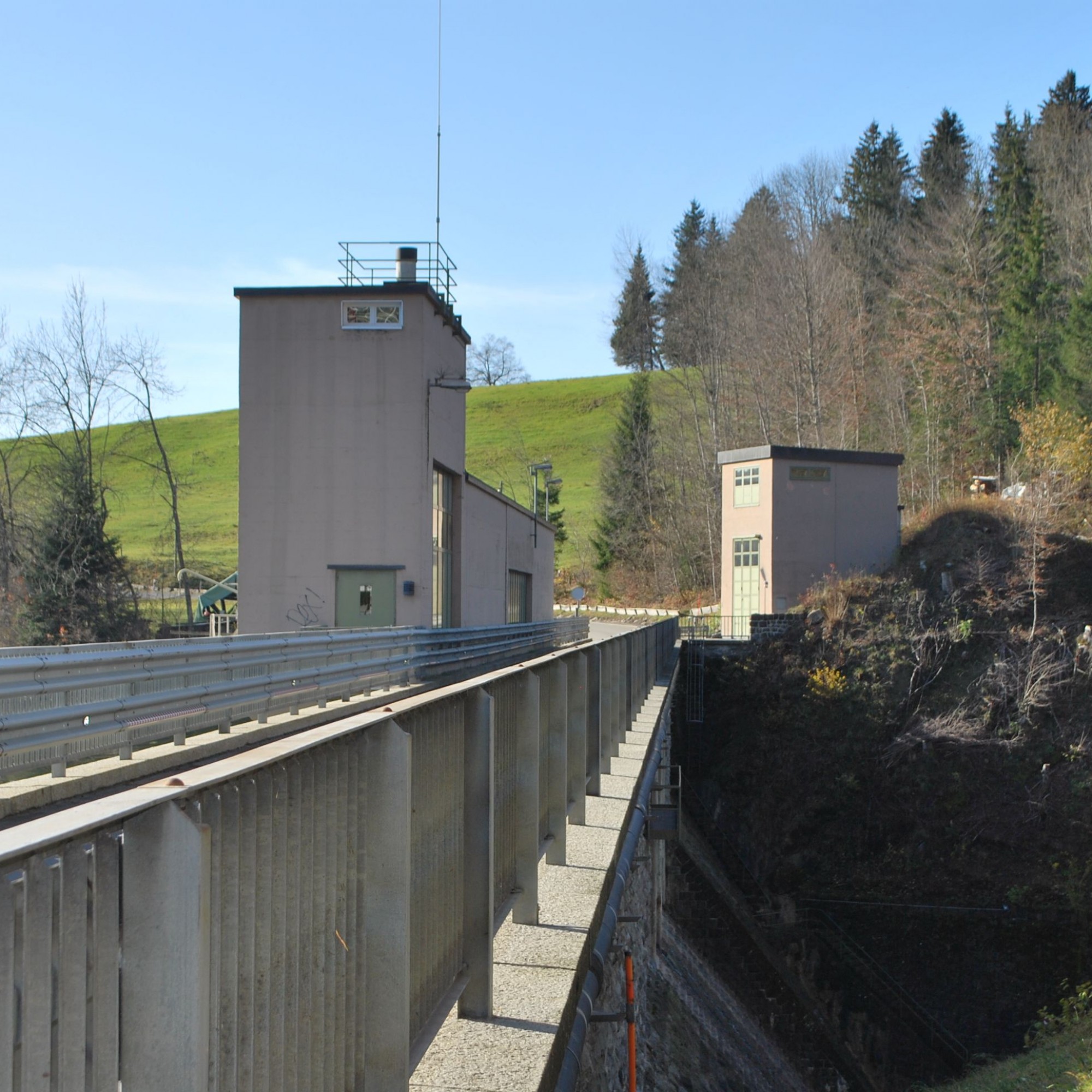 Sihlsee-Staumauer im Einsiedler Hochtal im Kanton Schwyz.