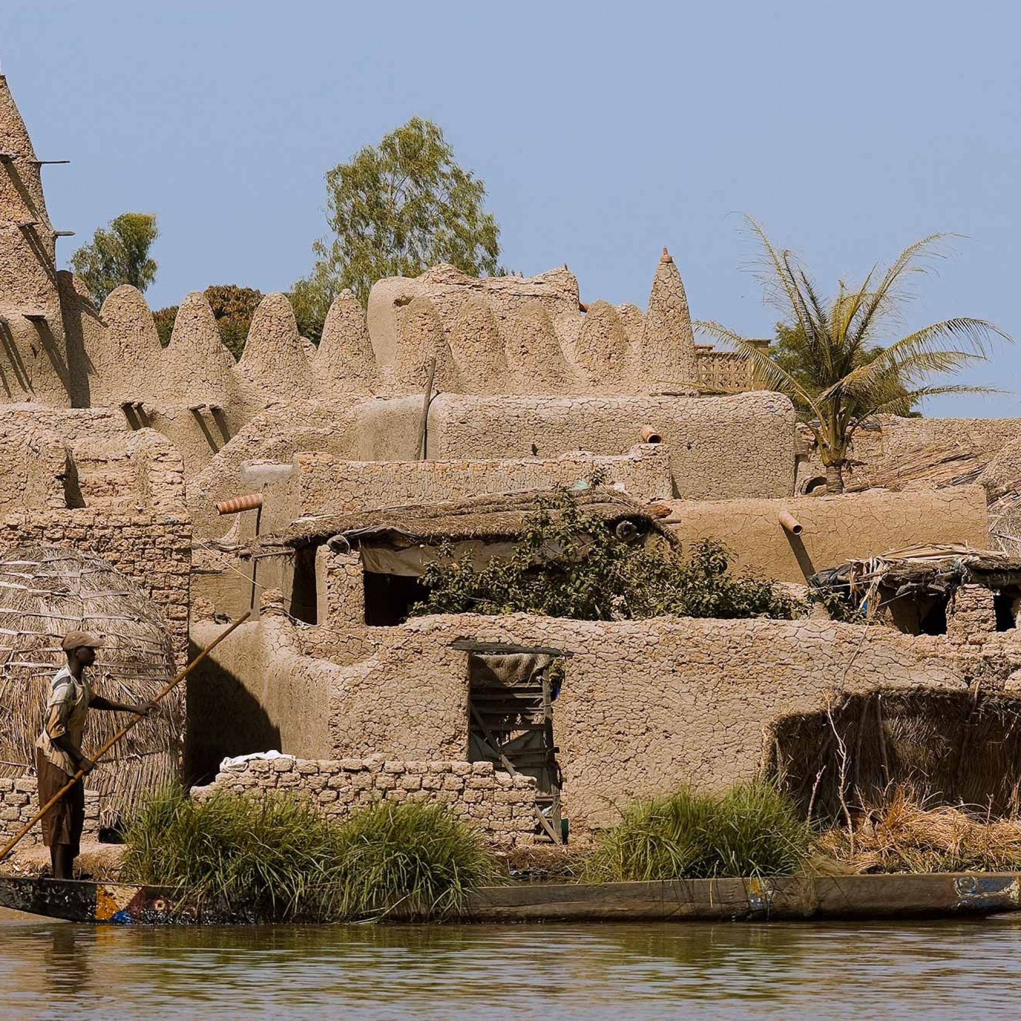 Lehmbauten in Mali.