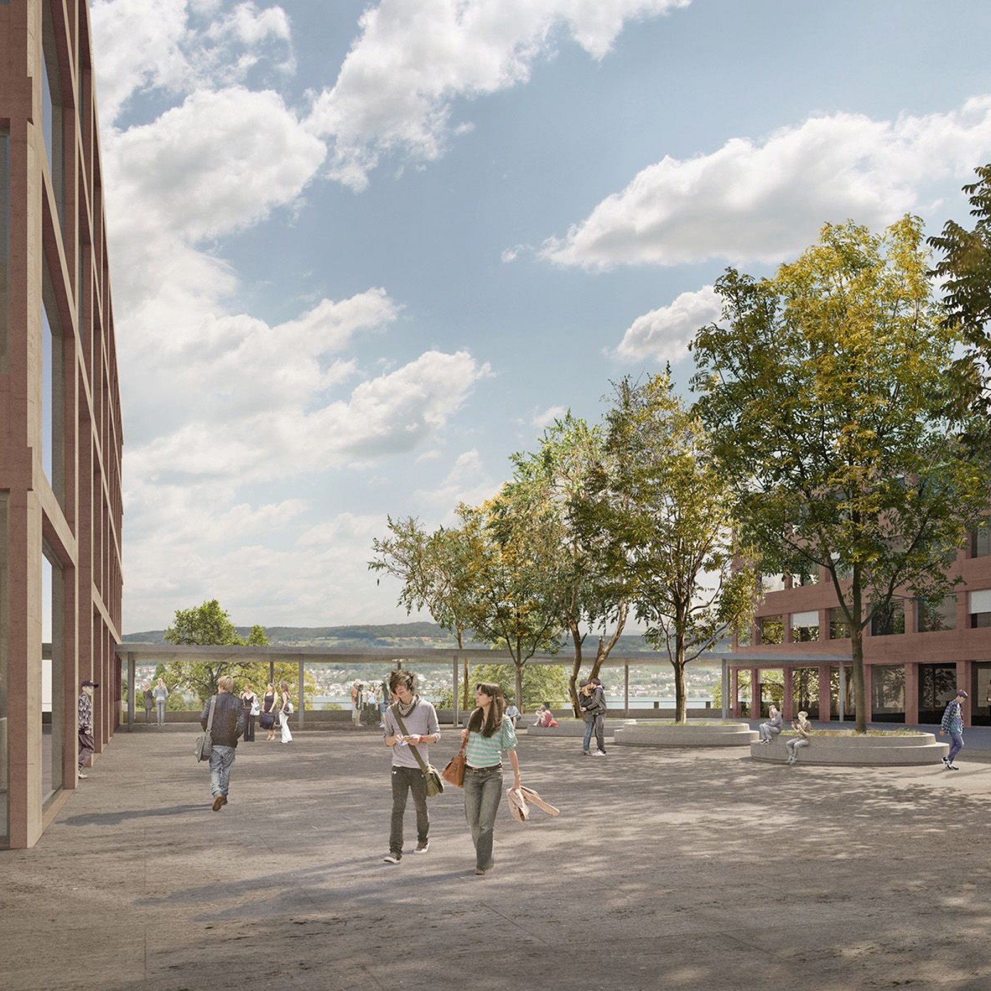 So könnte die neue Kantonsschule im "AuPark" in Wädenswil aussehen.