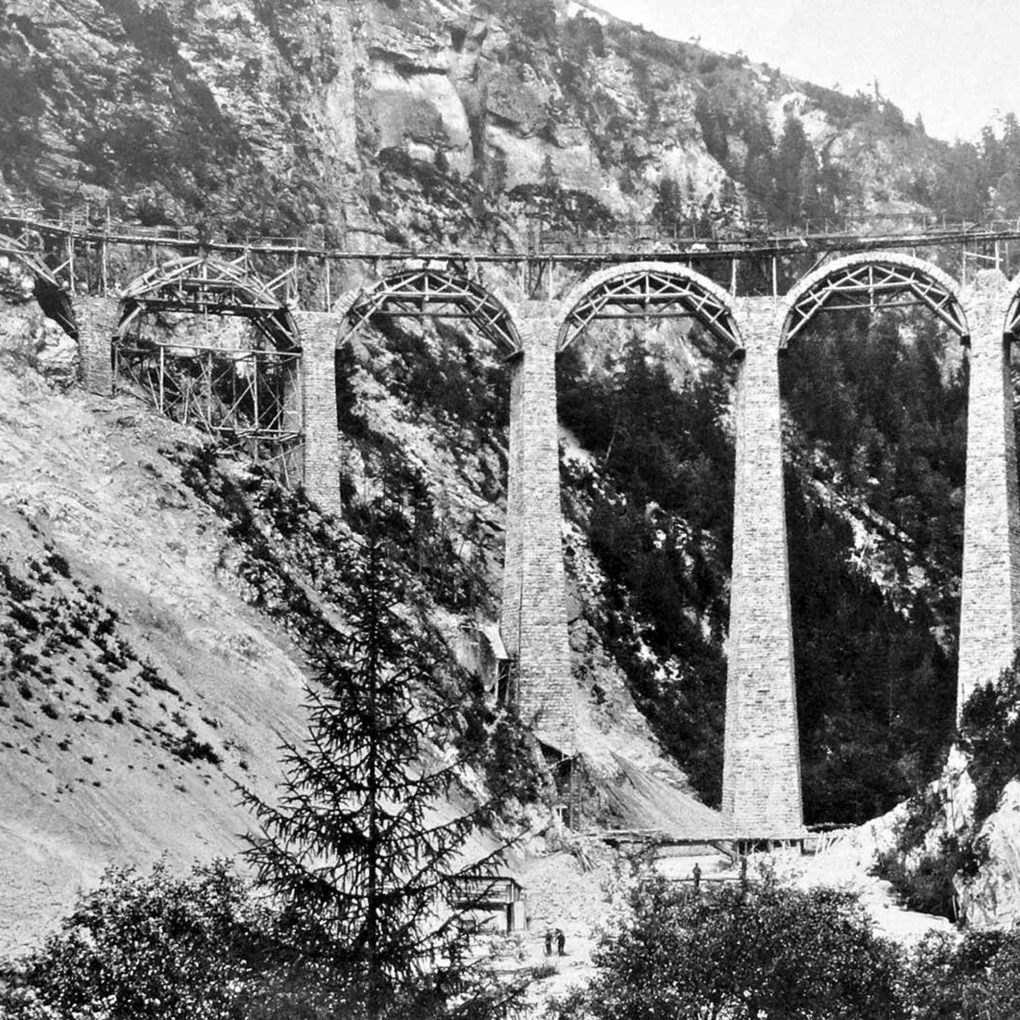 Baustelle Landwasserviadukt