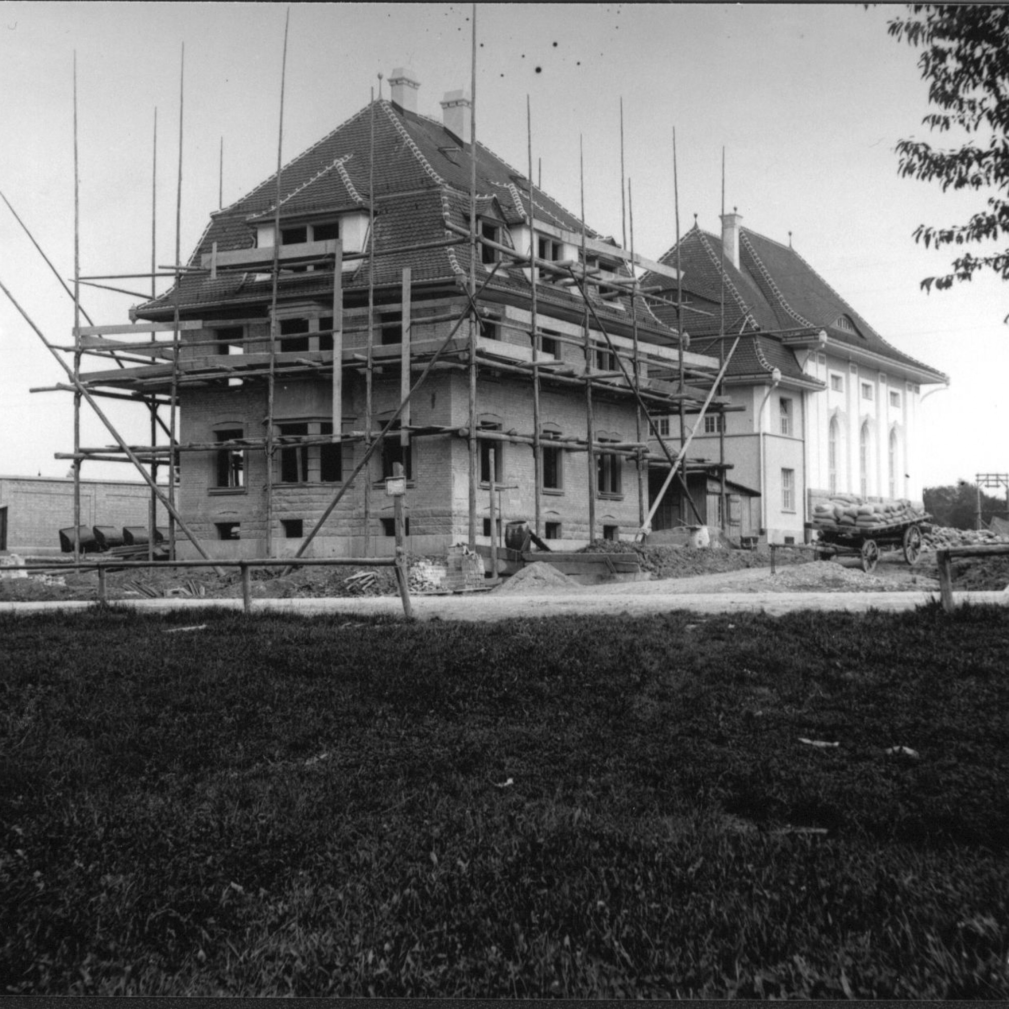 Bau Wohnhaus beim Seewasserwerk Moos 1913