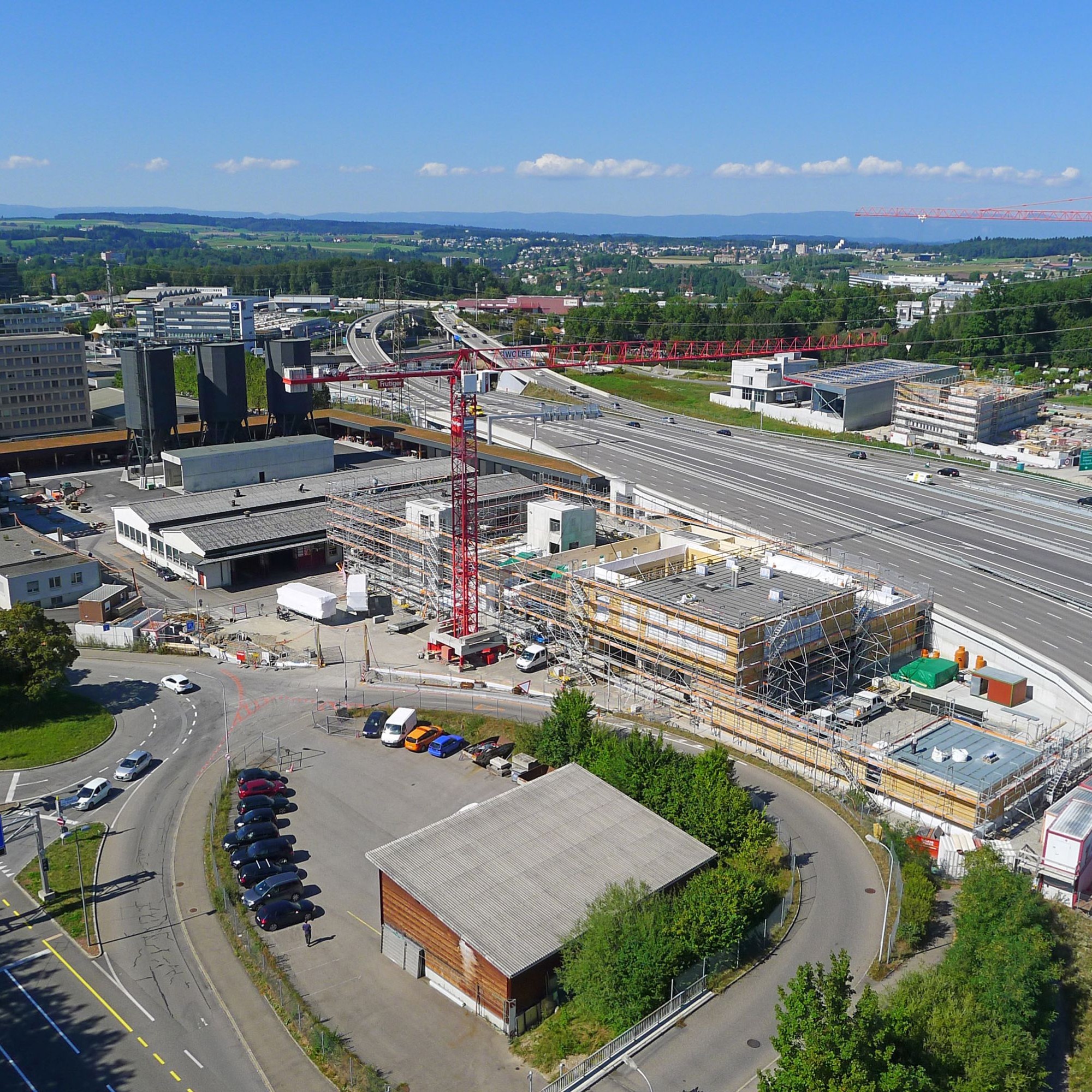 So sah die Baustelle des neuen Autobahnwerkhofs Bern im September 2016 aus.