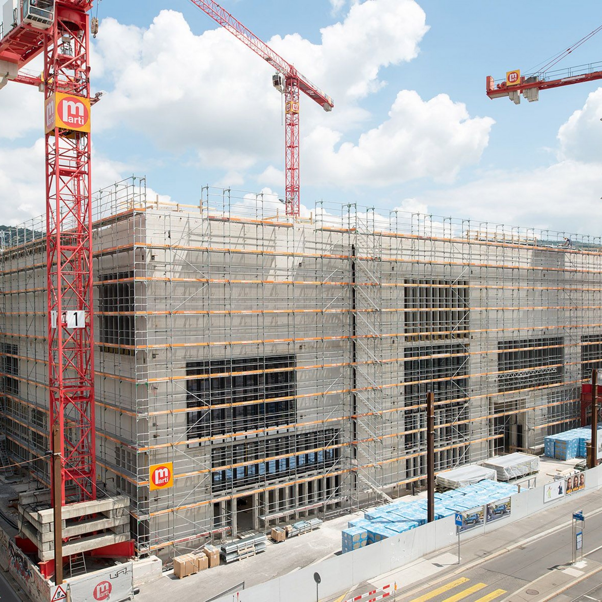 So sieht der fertige Rohbau der Kunsthaus-Erweiterung am Zürcher Heimplatz aus.