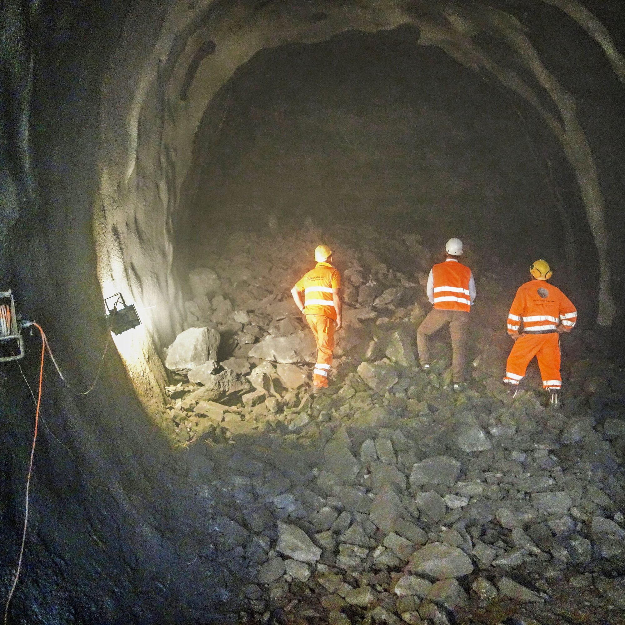 Baustelle Ruckhalde-Tunnel im Jahr 2016.