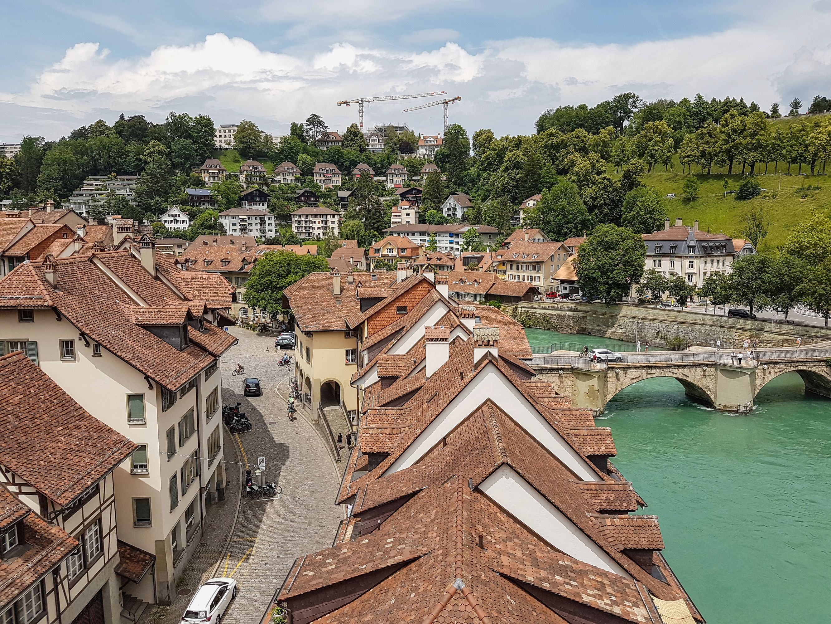 Baustelle oberhalb der Altstadt Bern